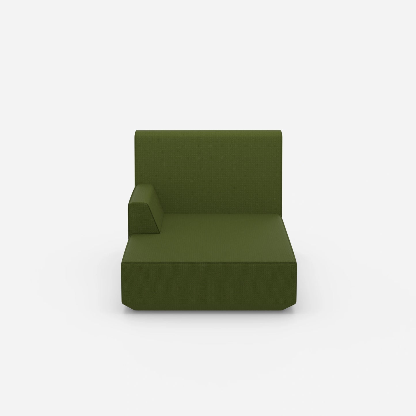 Grüne Recamiere von vorne