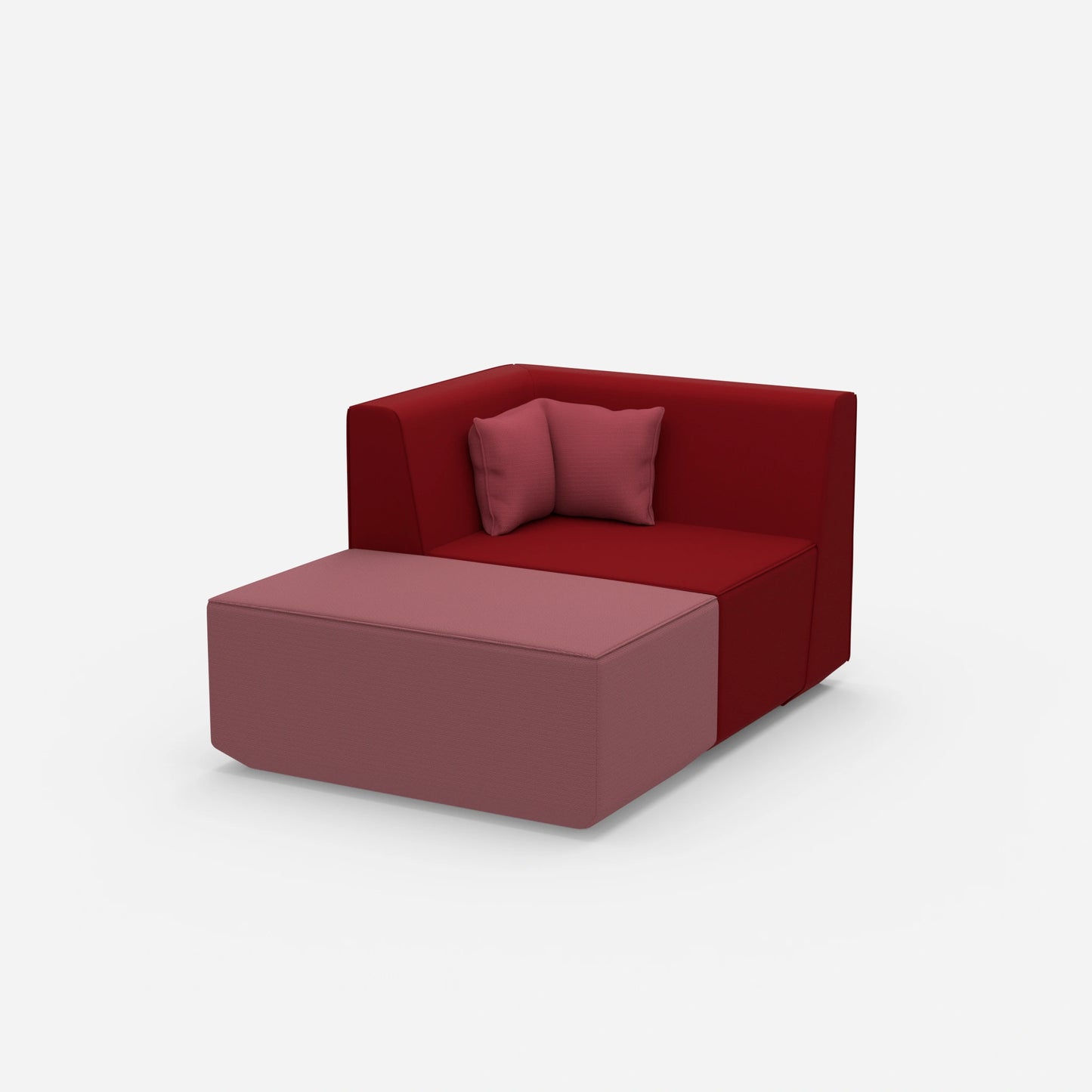 Moderner Sessel zum Fernsehen von der Seite