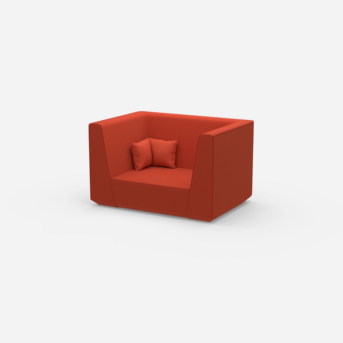 Modernes Zweisitzer Modulsofa von der Seite