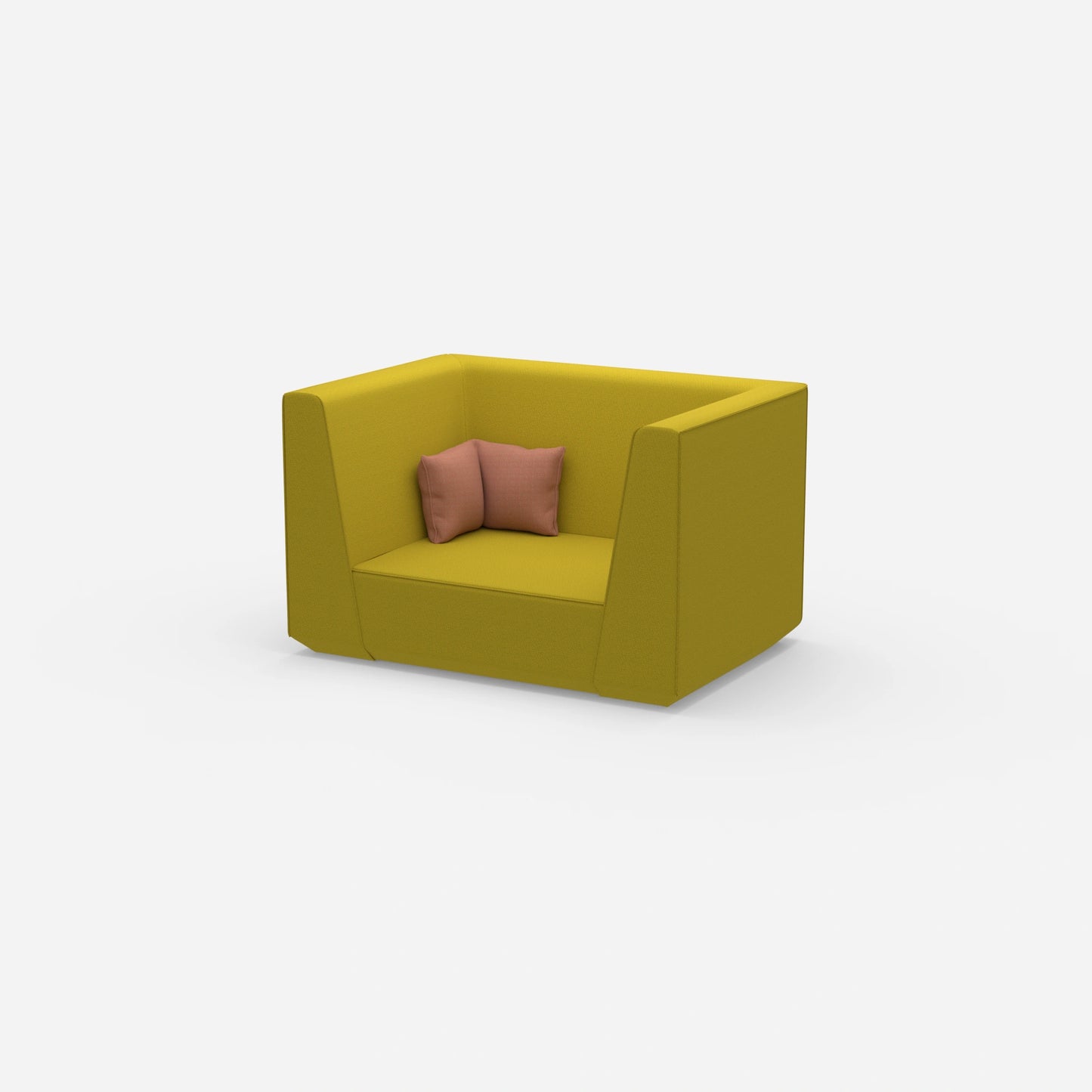 Modernes Zweisitzer Modulsofa von der Seite