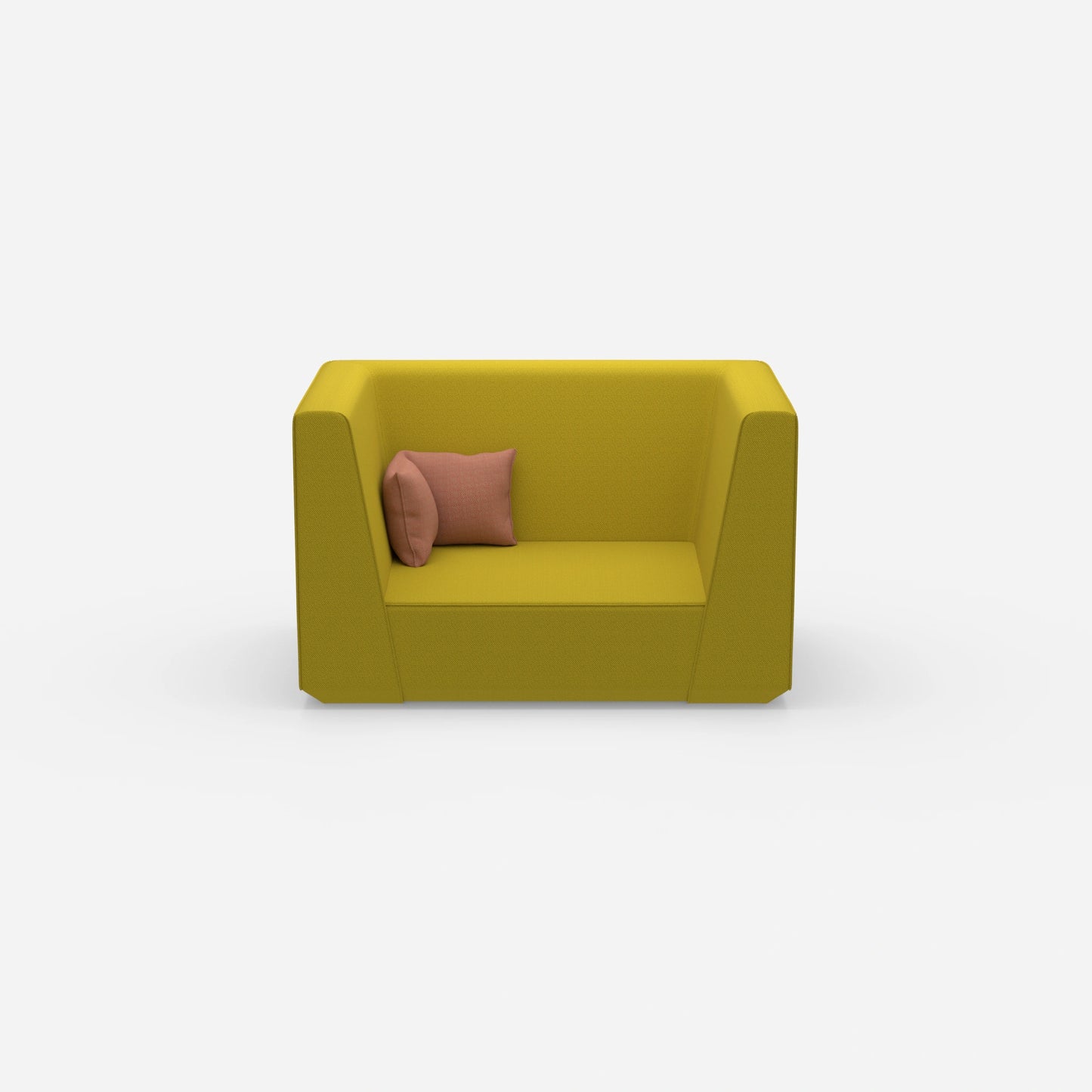 Modernes Zweisitzer Modulsofa von vorne