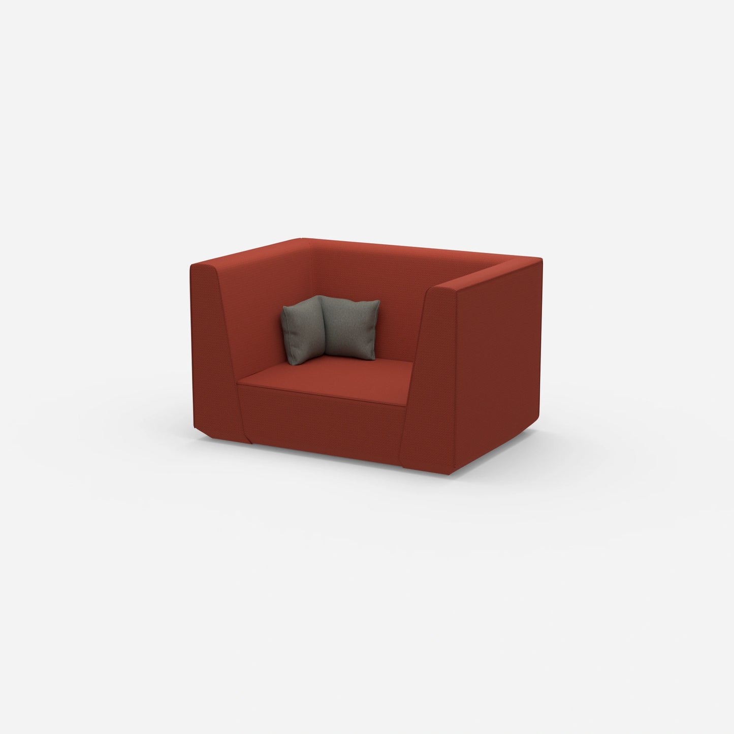 Modernes Zweisitzer Modulsofa von der Seite