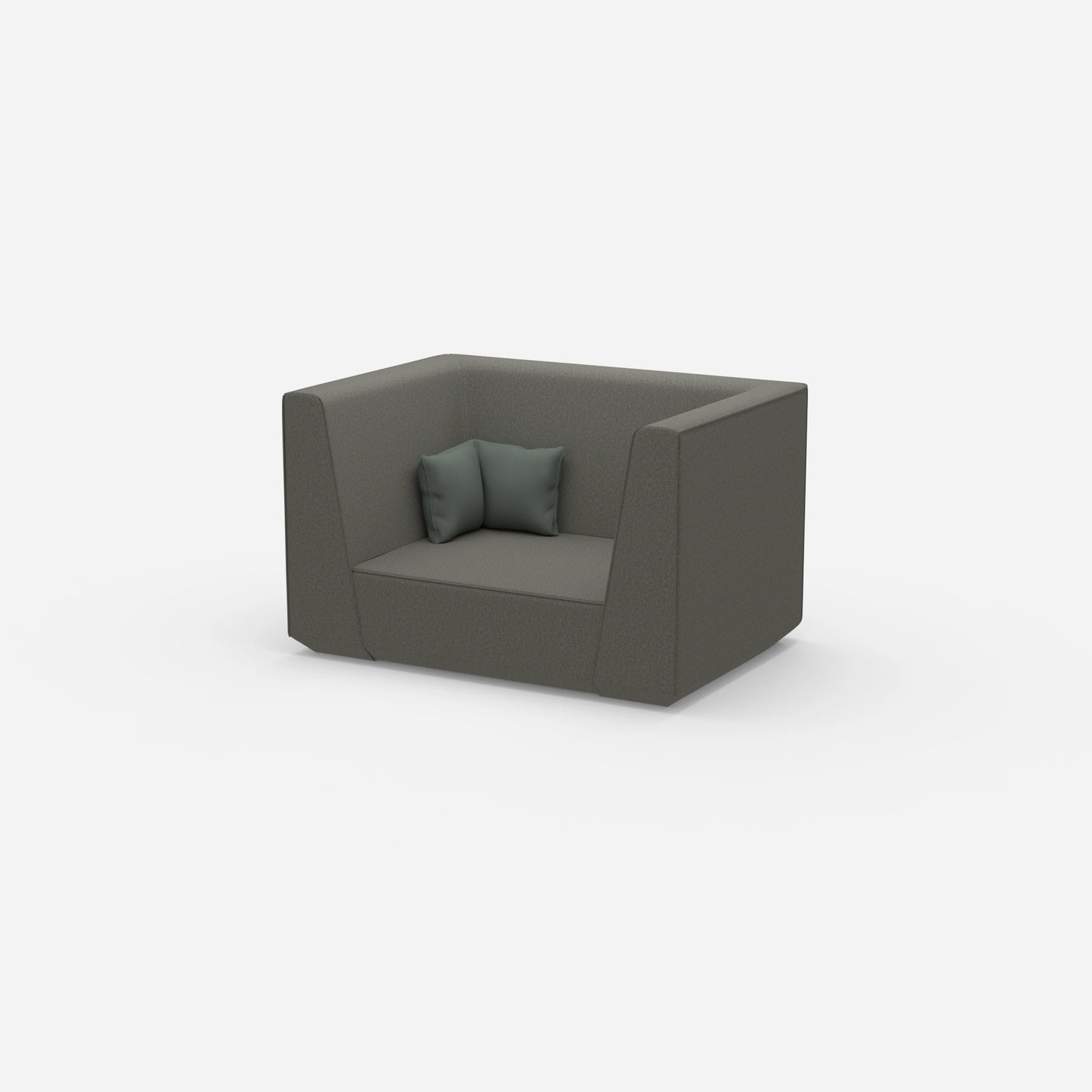 Modernes Zweisitzer Modulsofa von der Seite