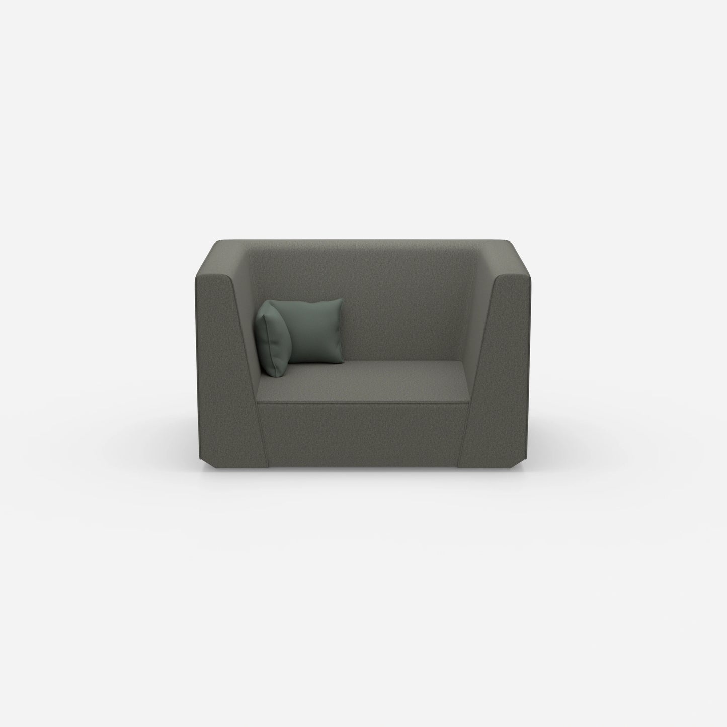 Modernes Zweisitzer Modulsofa von vorne