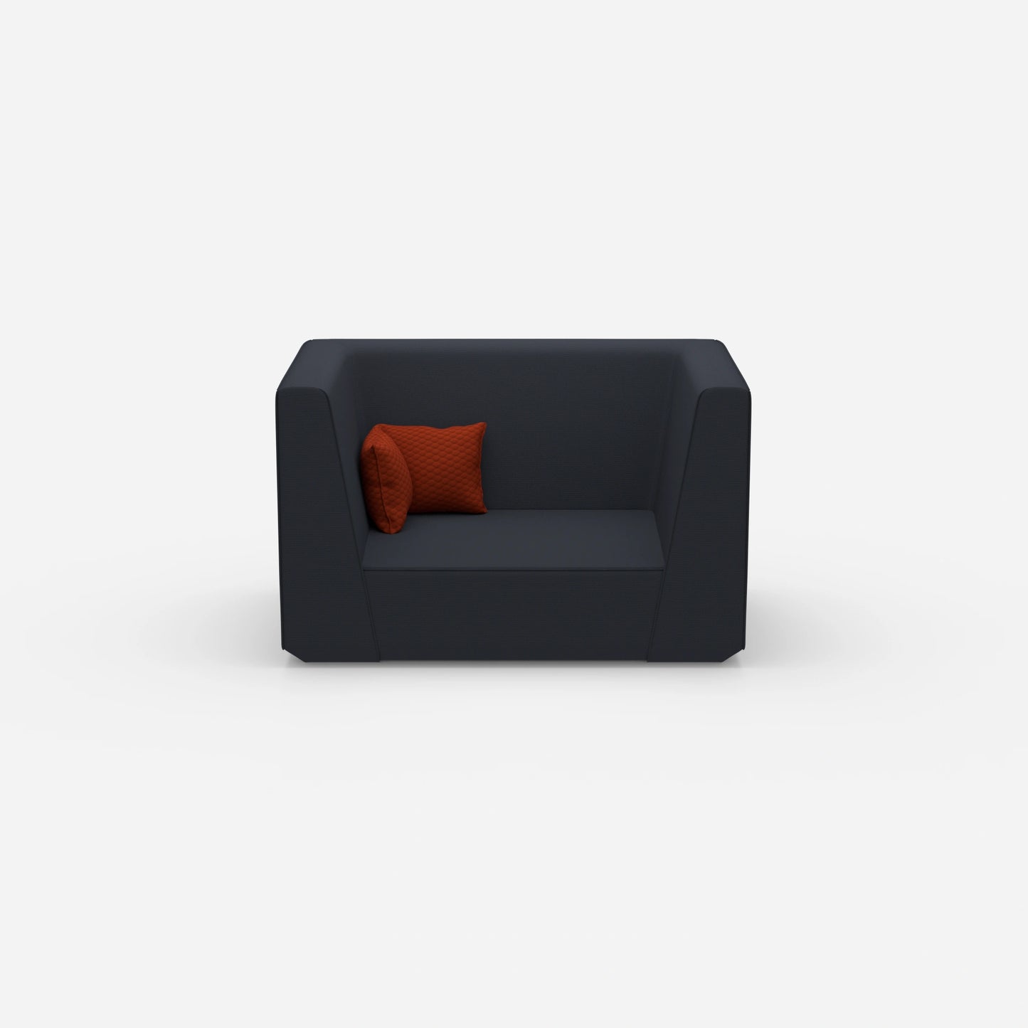 Modernes Zweisitzer Modulsofa von vorne