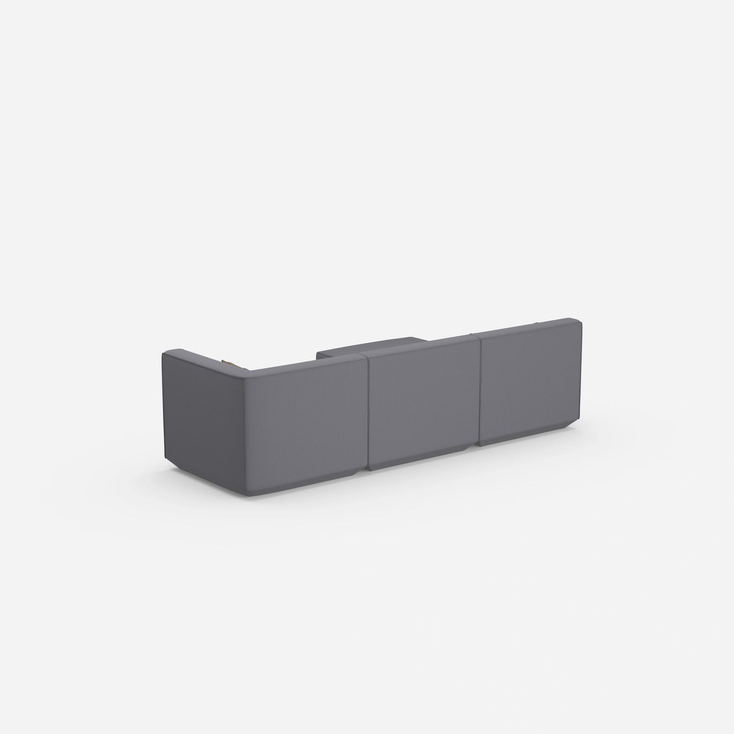 Modulares Ecksofa modern in Grau von hinten