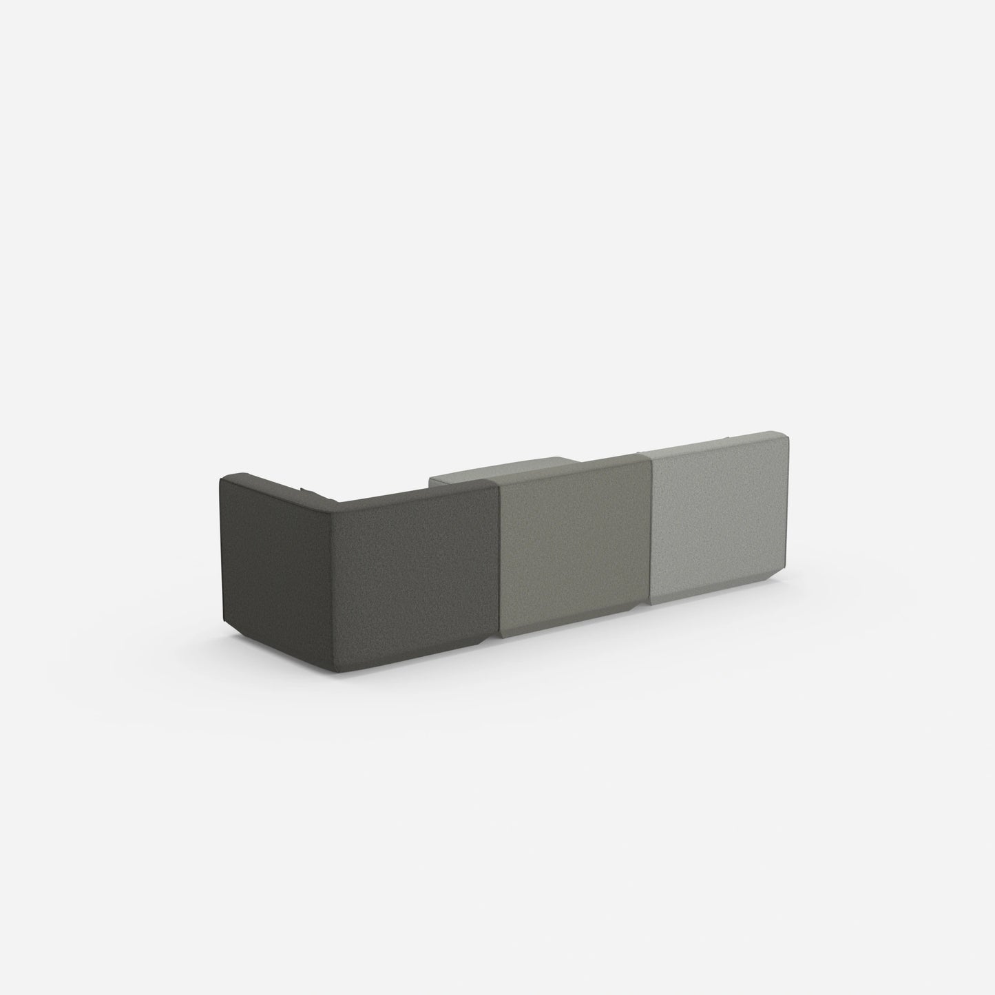 Modulares Ecksofa modern in Grau von hinten