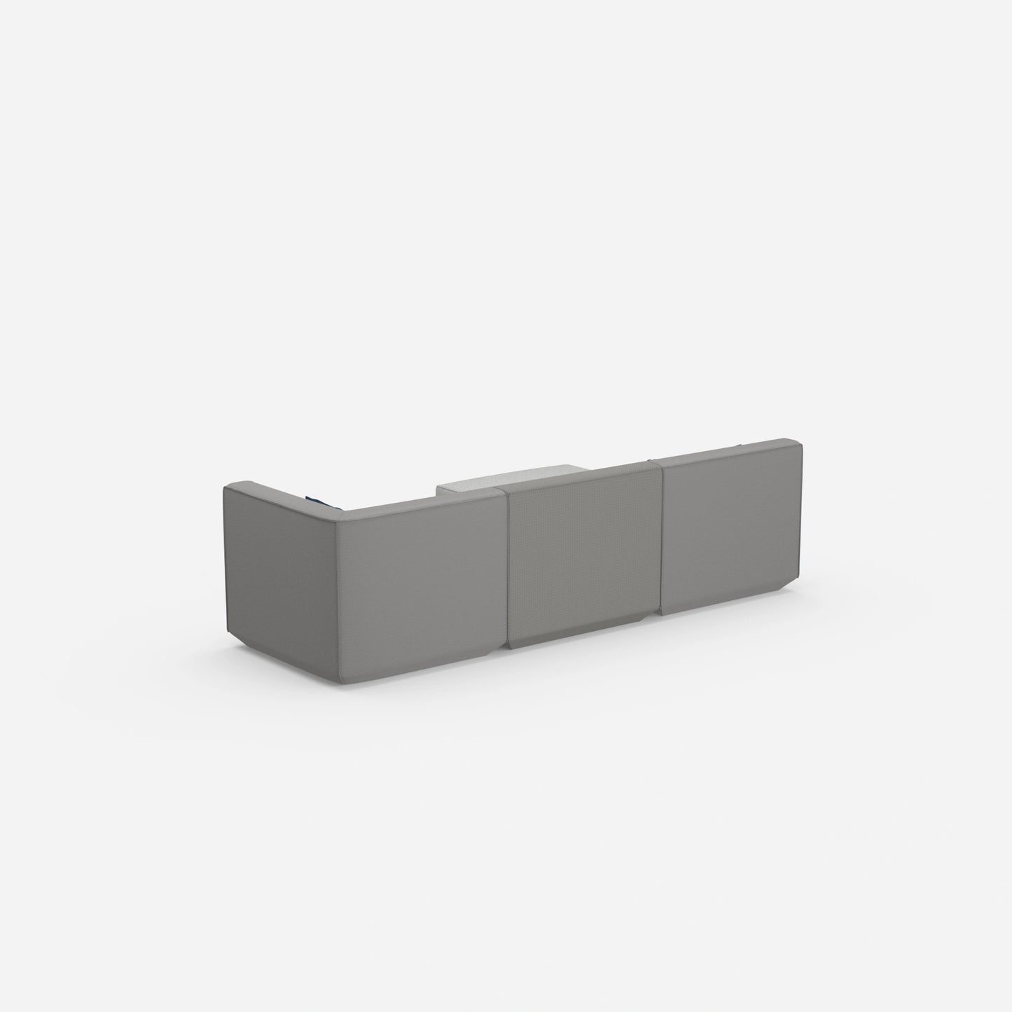 Modulares Ecksofa modern in Grau von hinten