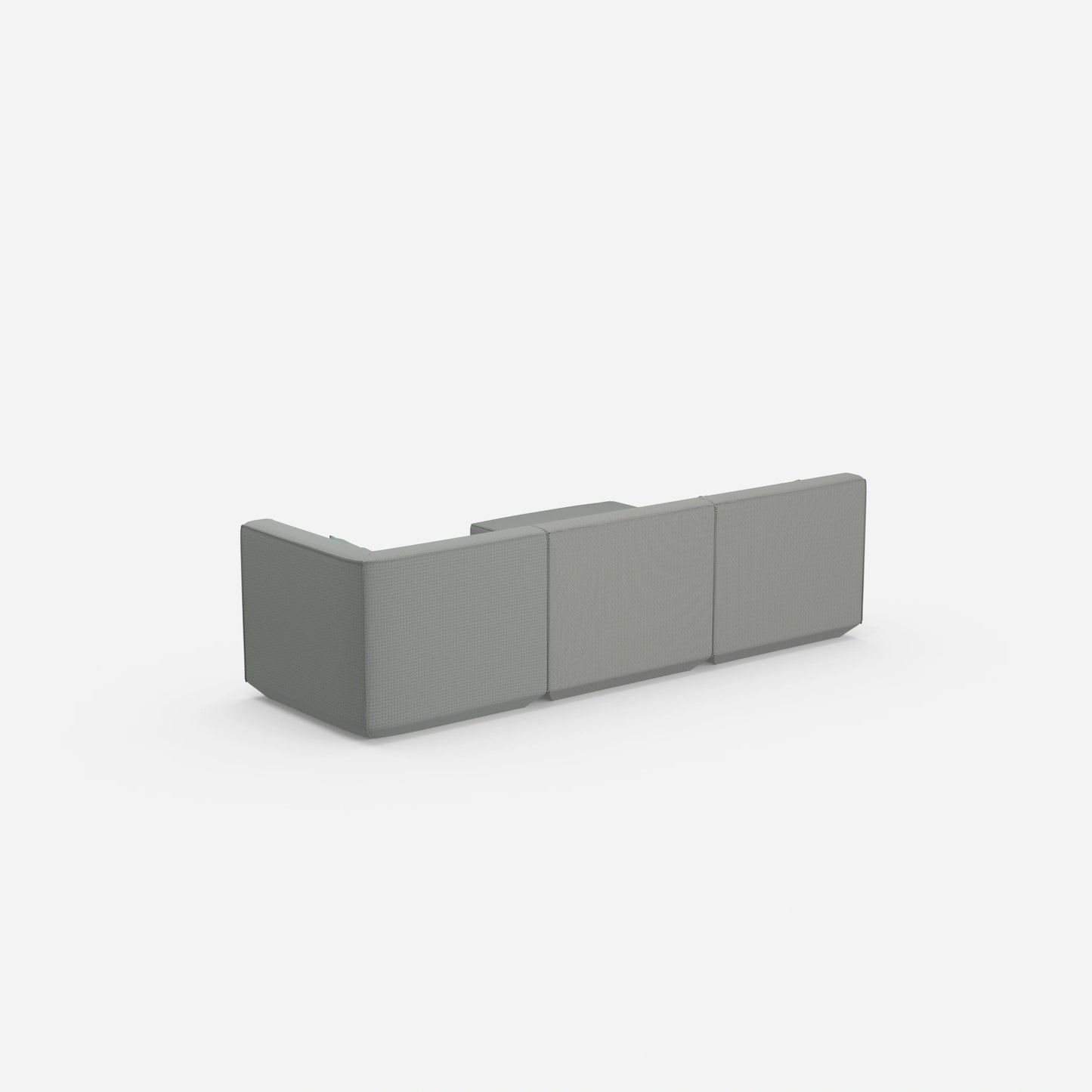 Modulares Ecksofa modern in Grau von hinten
