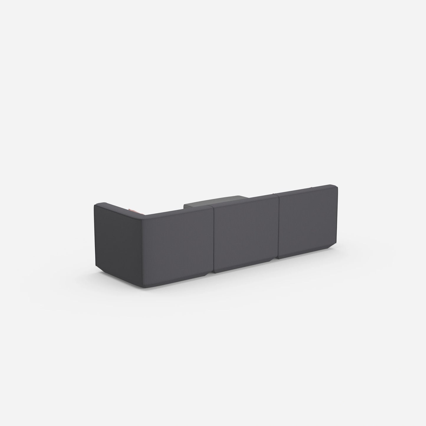 Modulares Ecksofa modern in Grau von hinten