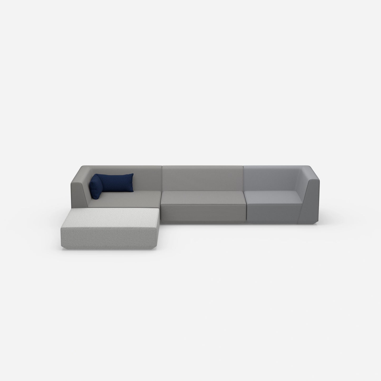 Modulares Sofa zum Schlafen von vorne
