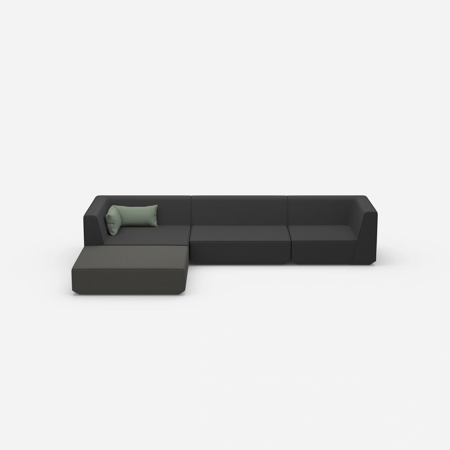 Modulares Sofa zum Schlafen von vorne