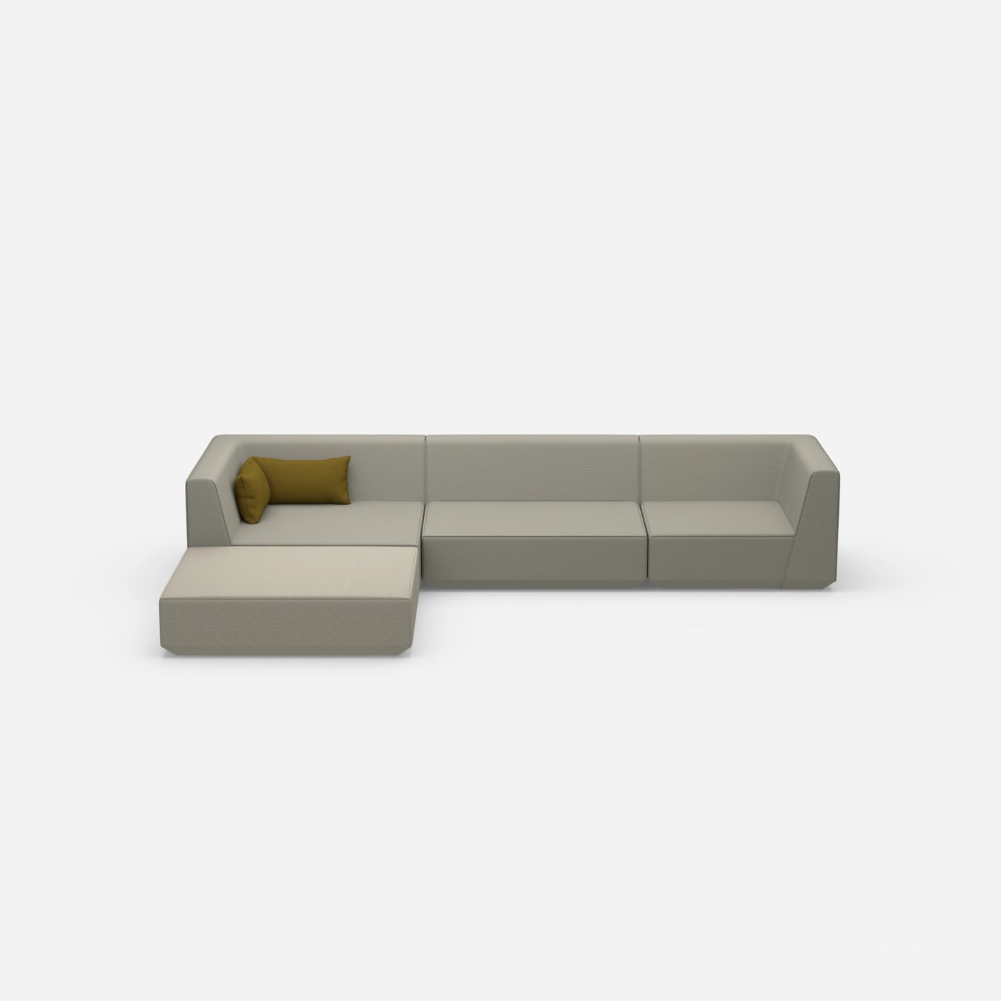 Modulares Sofa zum Schlafen von vorne
