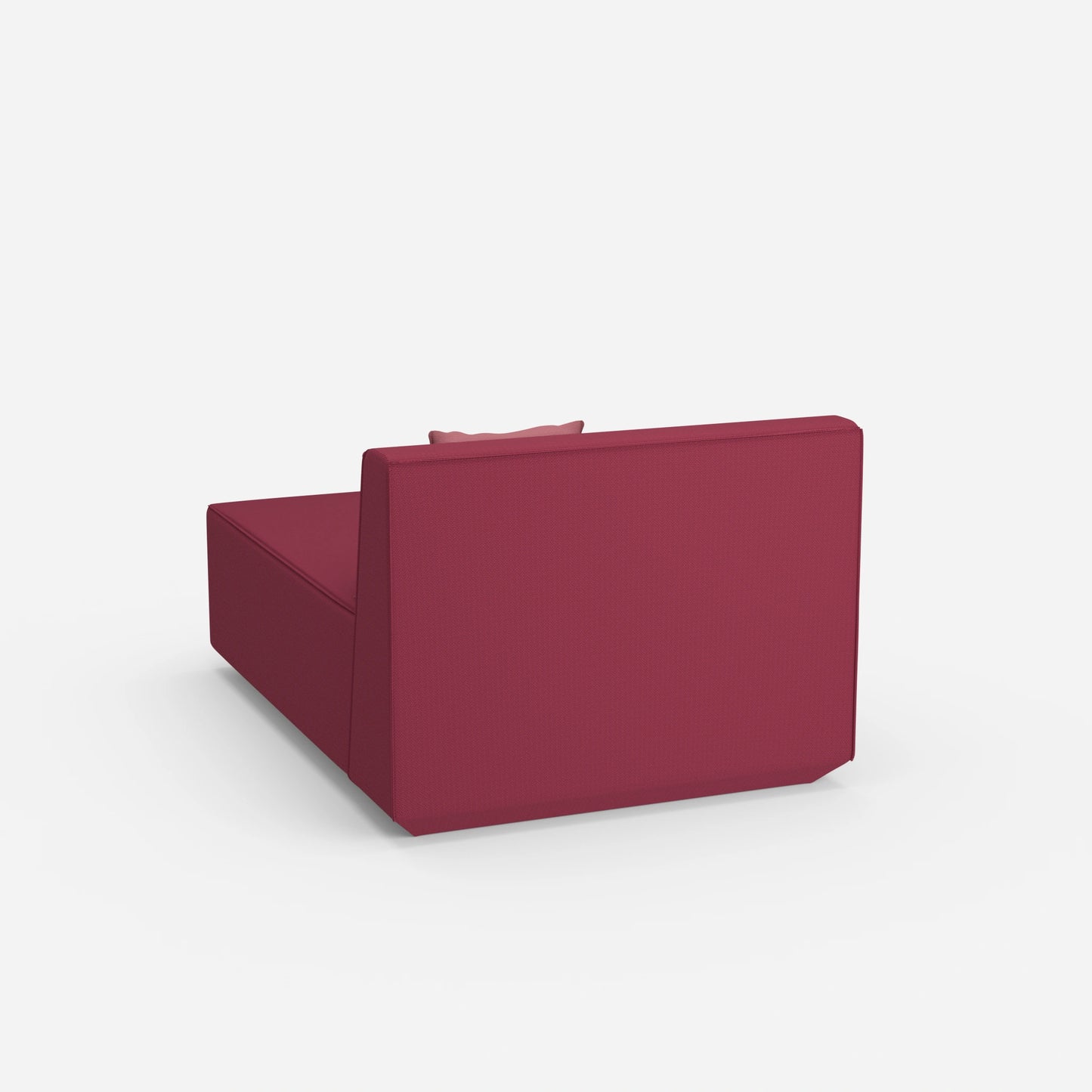 Recamiere in Rosa von hinten