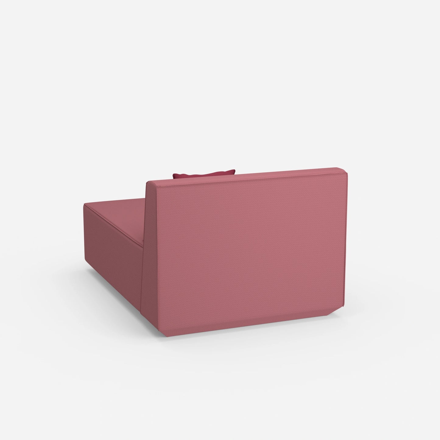 Recamiere in Rosa von hinten
