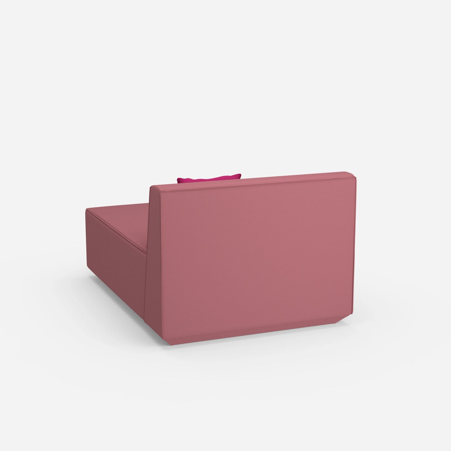 Recamiere in Rosa von hinten
