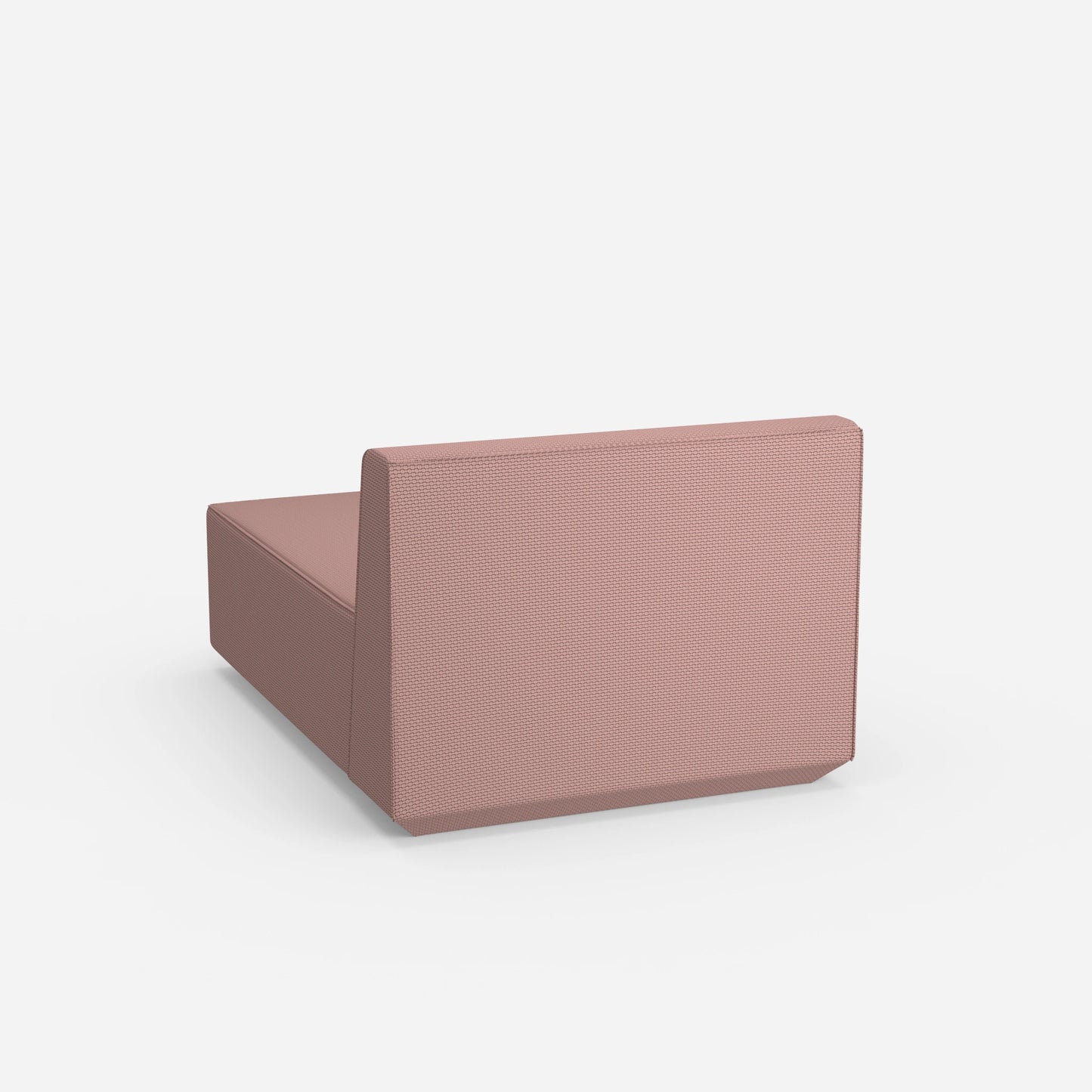 Recamiere in Rosa von hinten