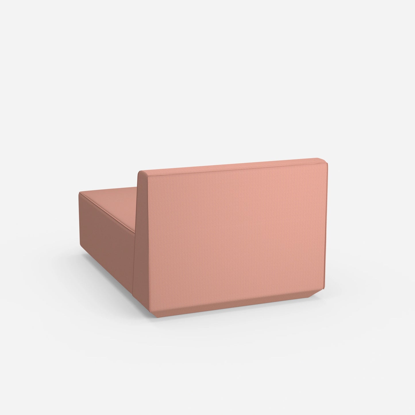 Recamiere in Rosa von hinten