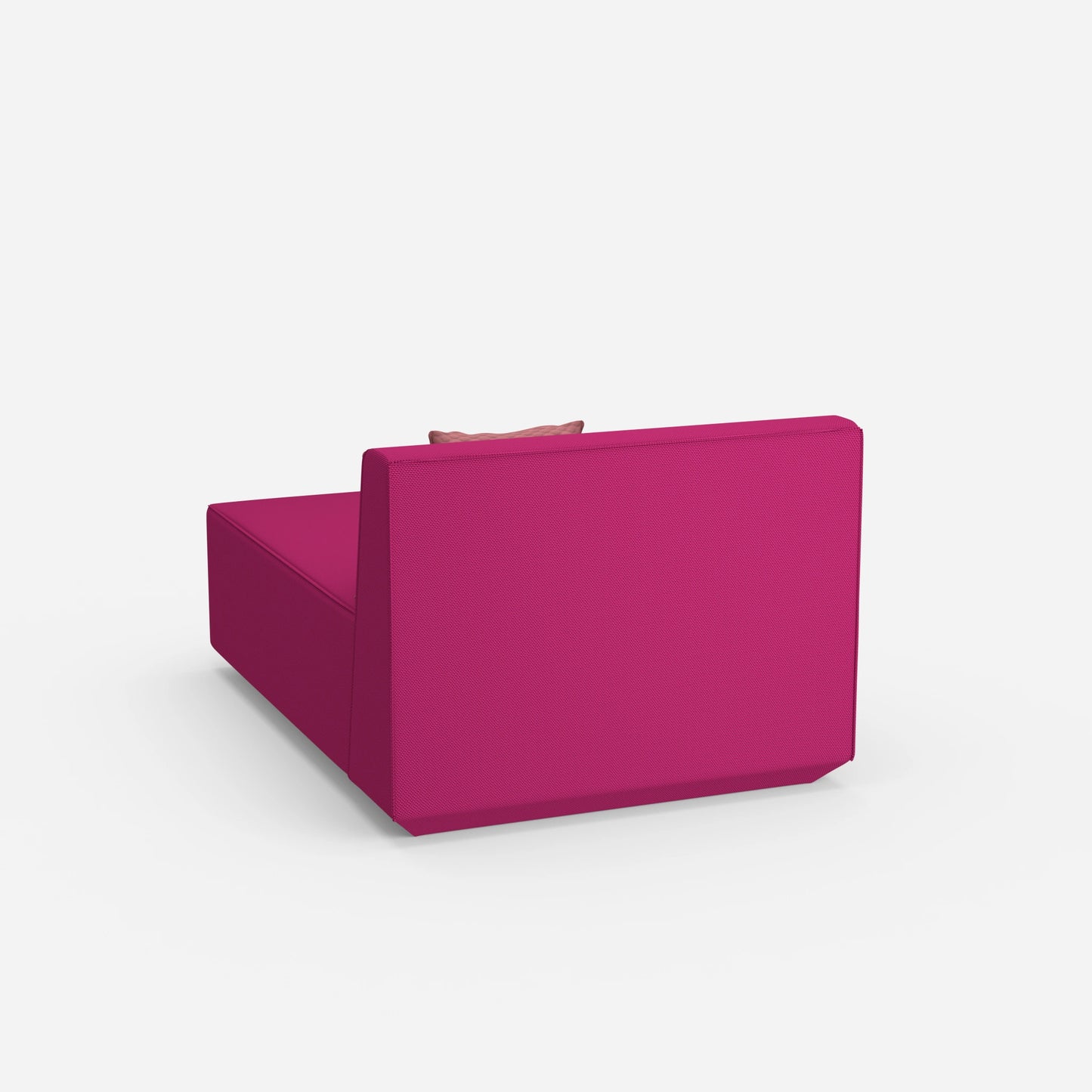 Recamiere in Rosa von hinten