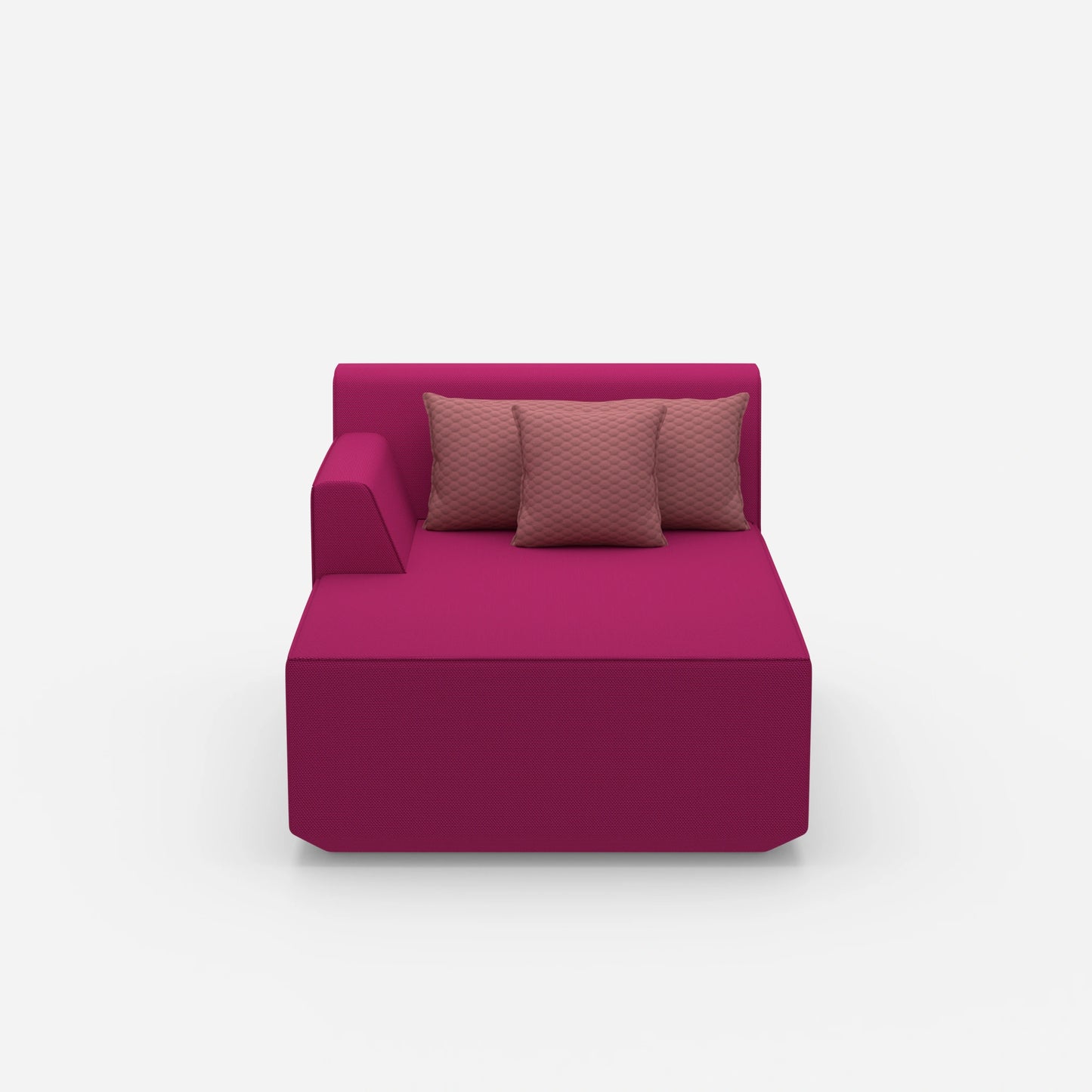 Recamiere in Rosa von vorne