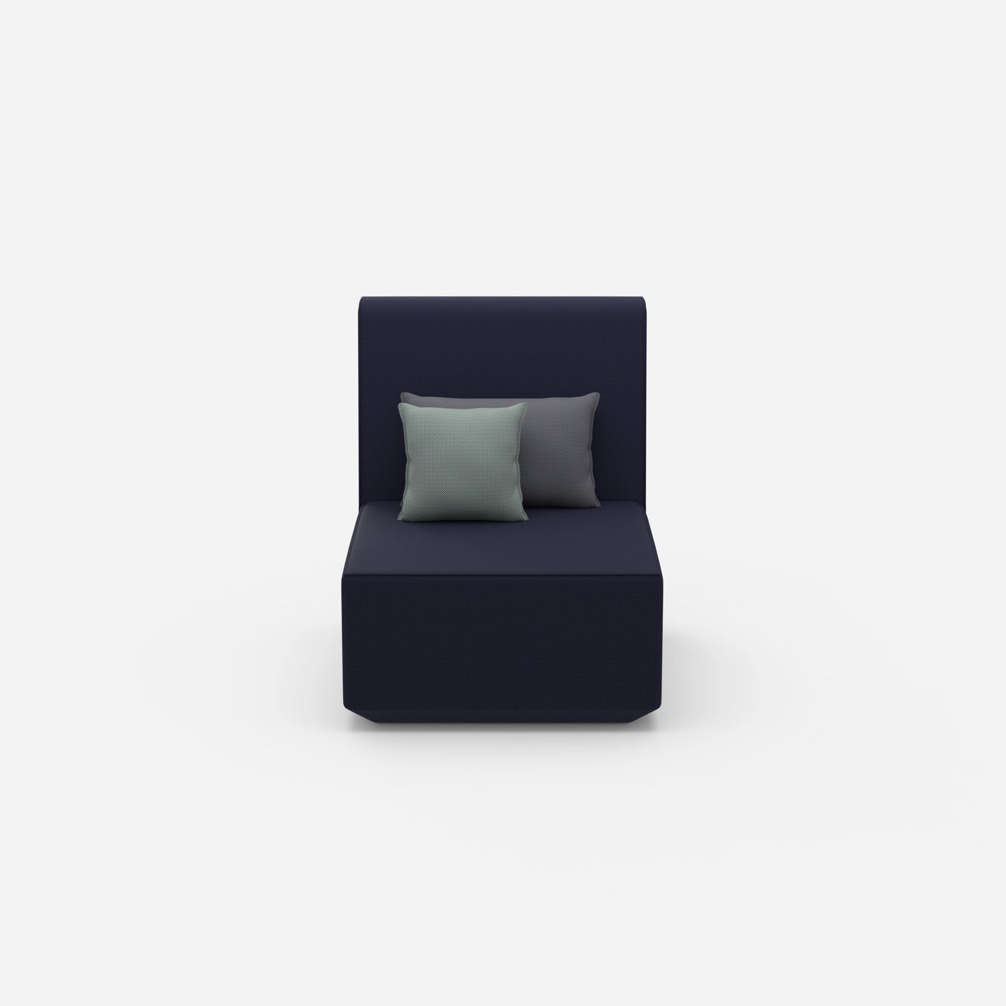 Sessel blau von vorne