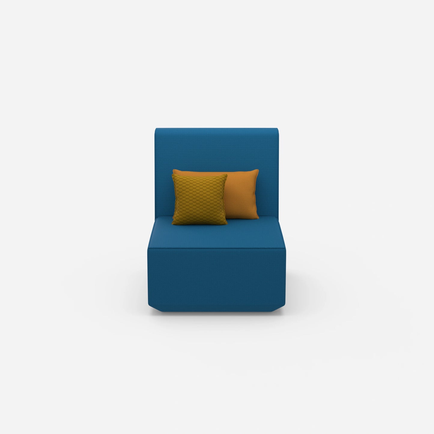 Sessel blau von vorne
