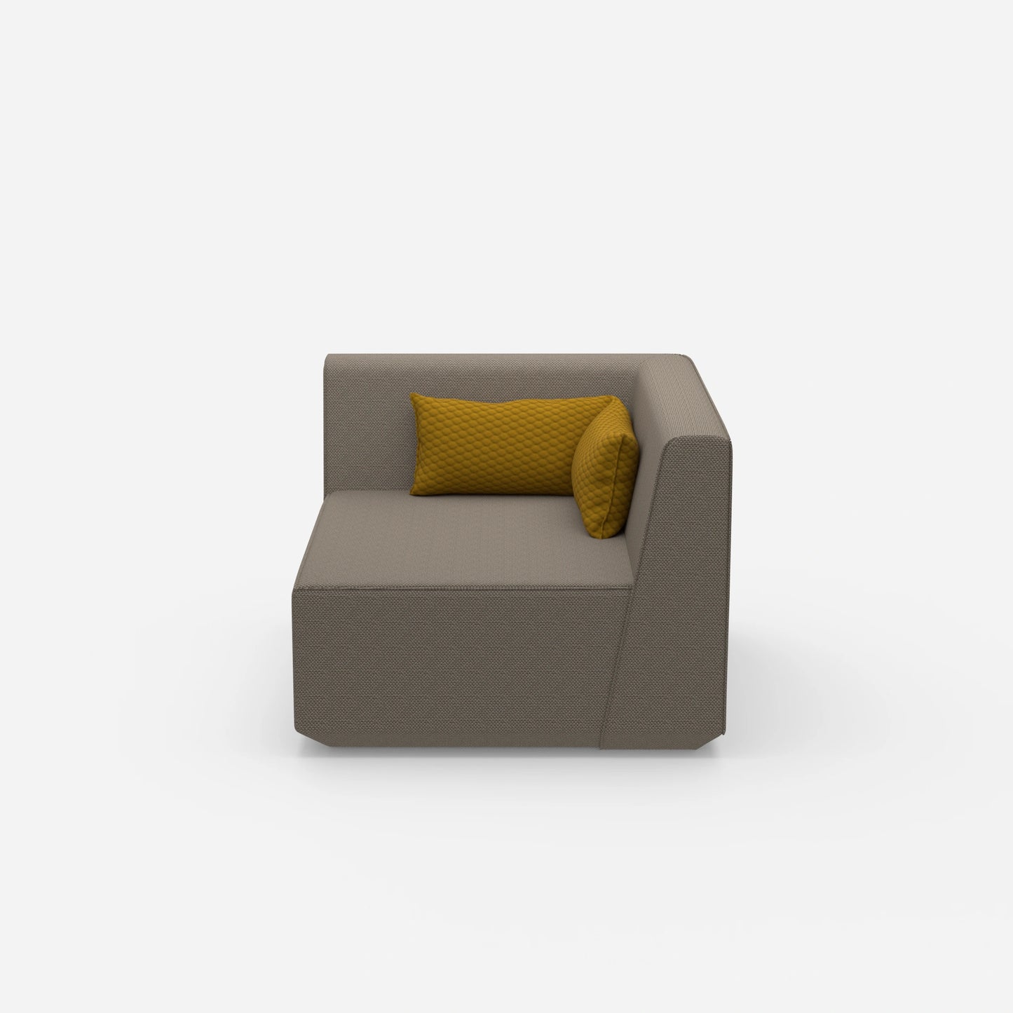 Sessel für Wohnzimmer in Grau von vorne