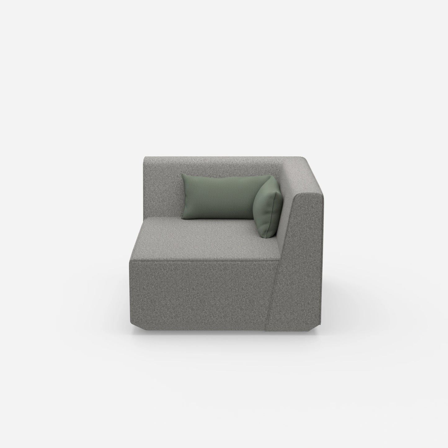 Sessel für Wohnzimmer in Grau von vorne