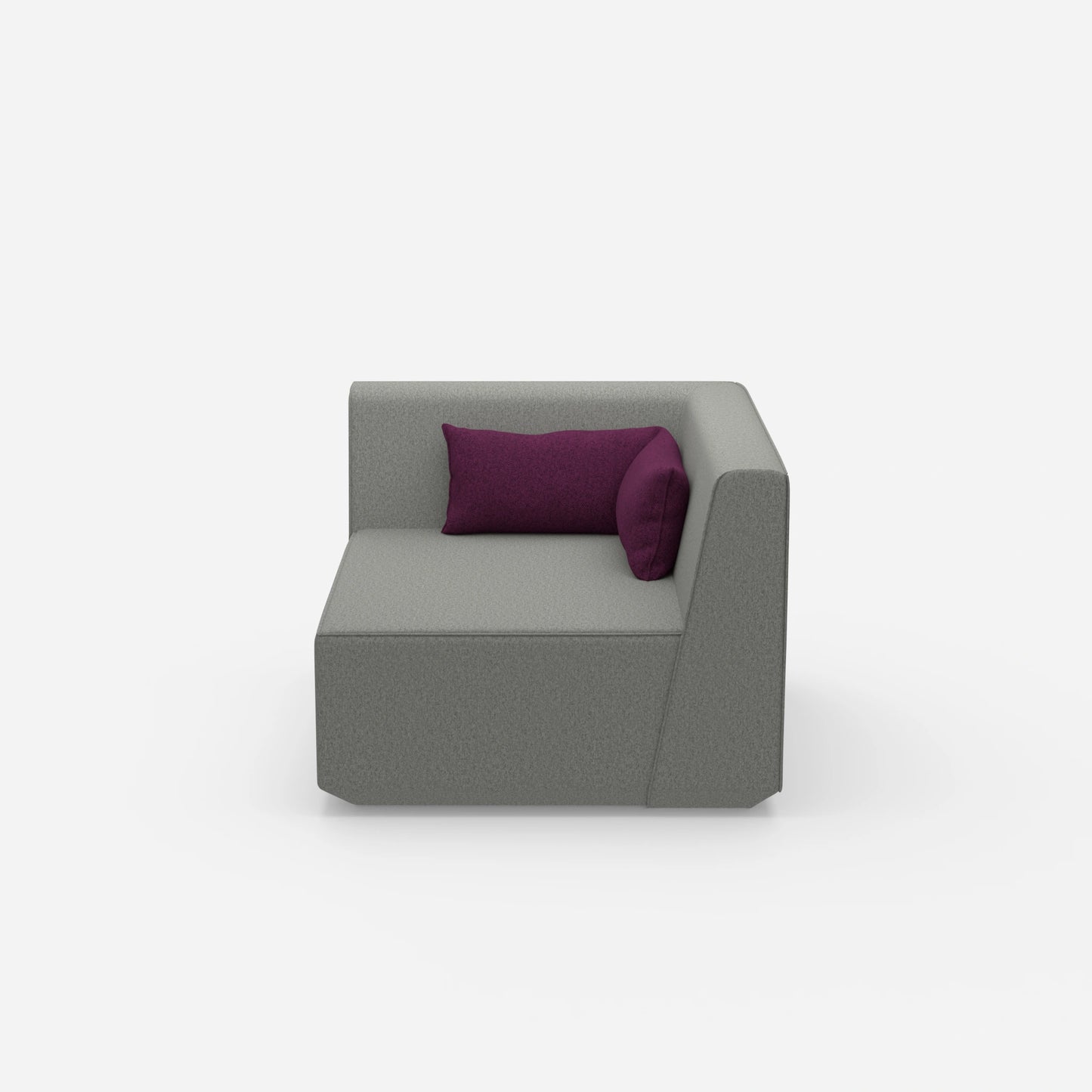 Sessel für Wohnzimmer in Grau von vorne
