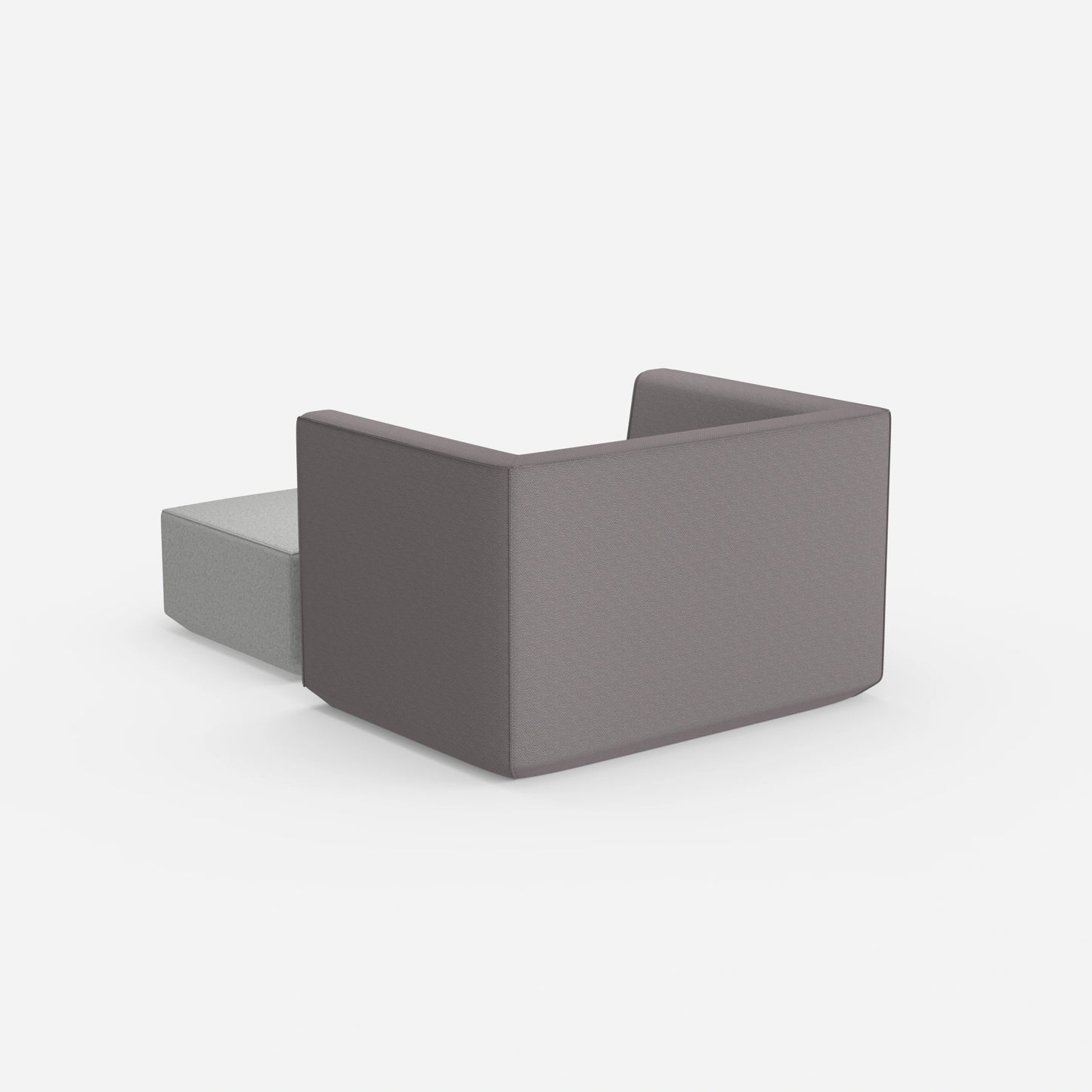 Sessel mit flexibler Fußablage von hinten
