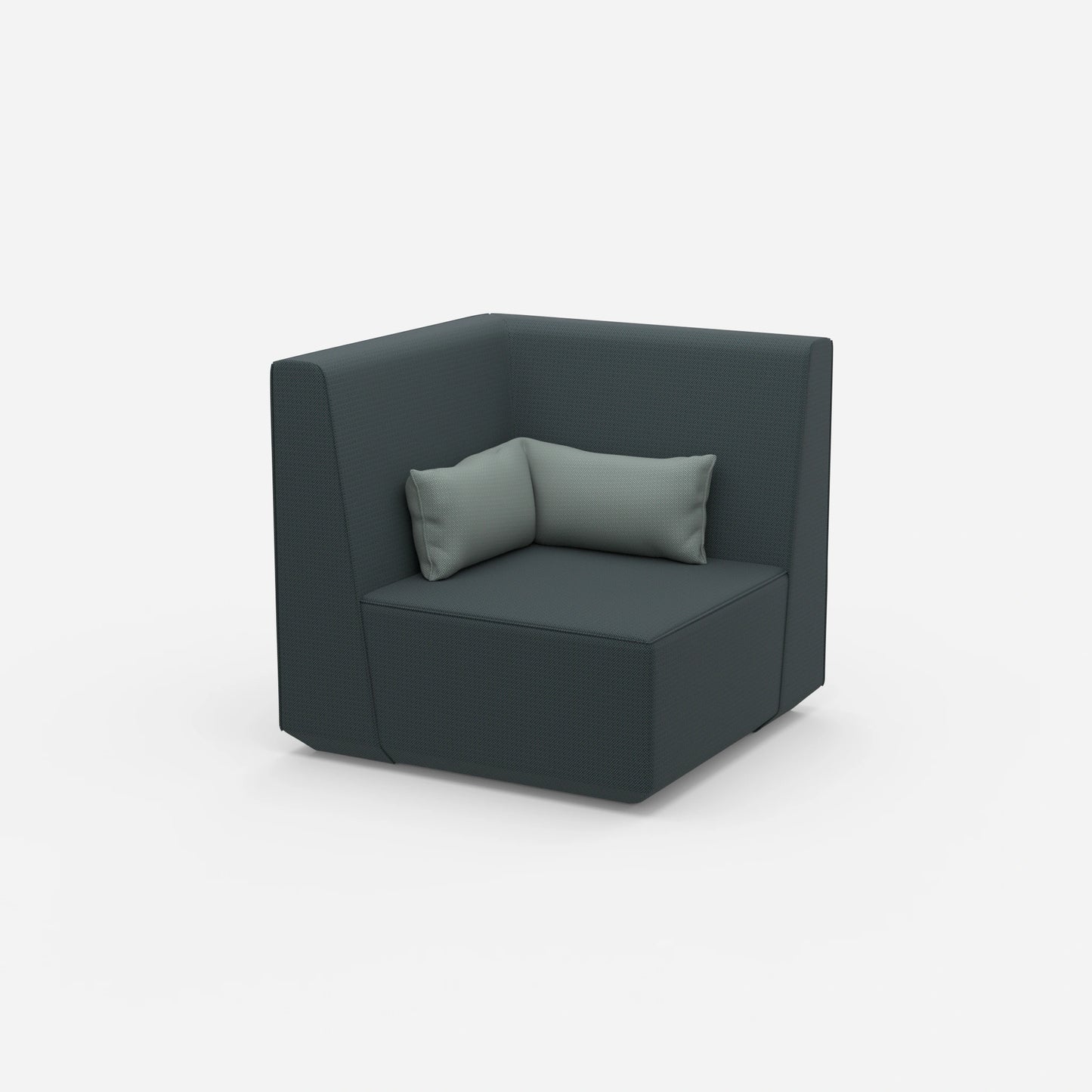 Sessel petrol von der Seite