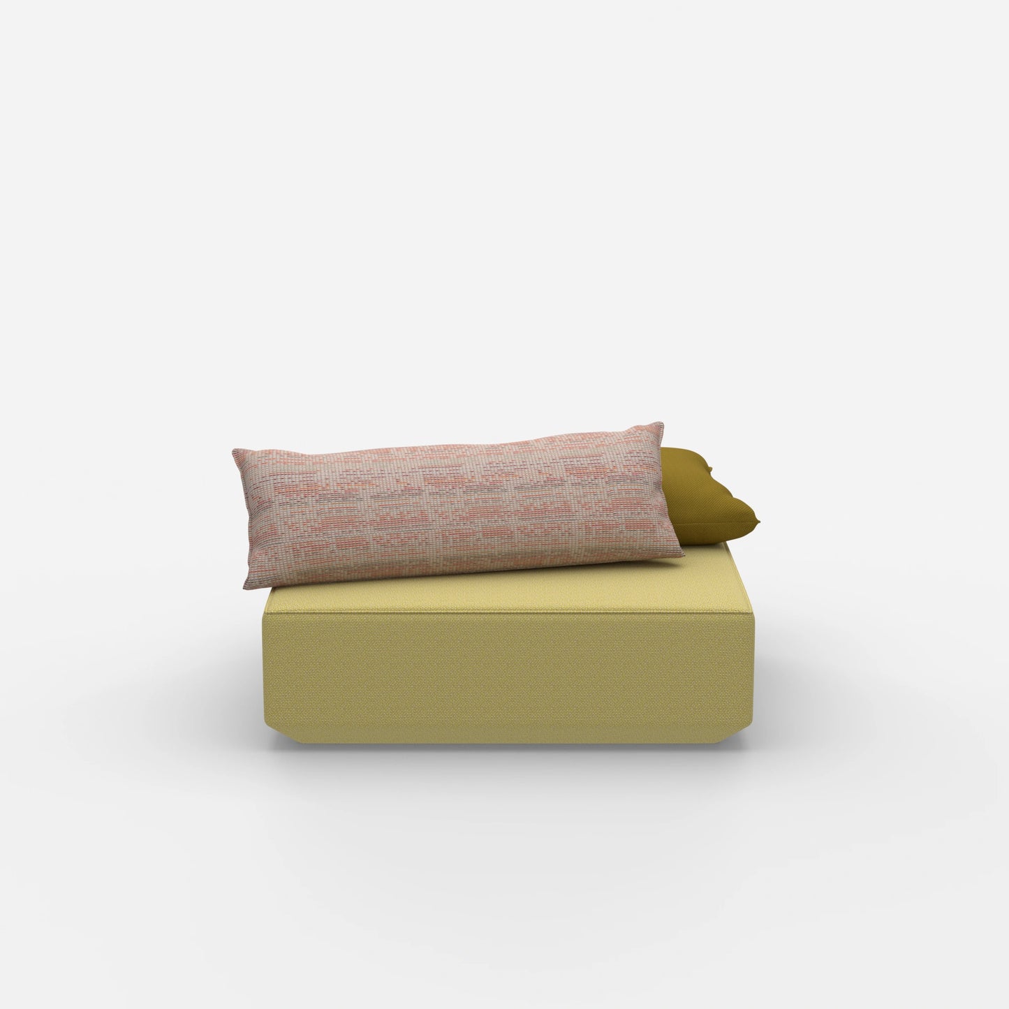 Sitzpouf modular in Gelb von vorne