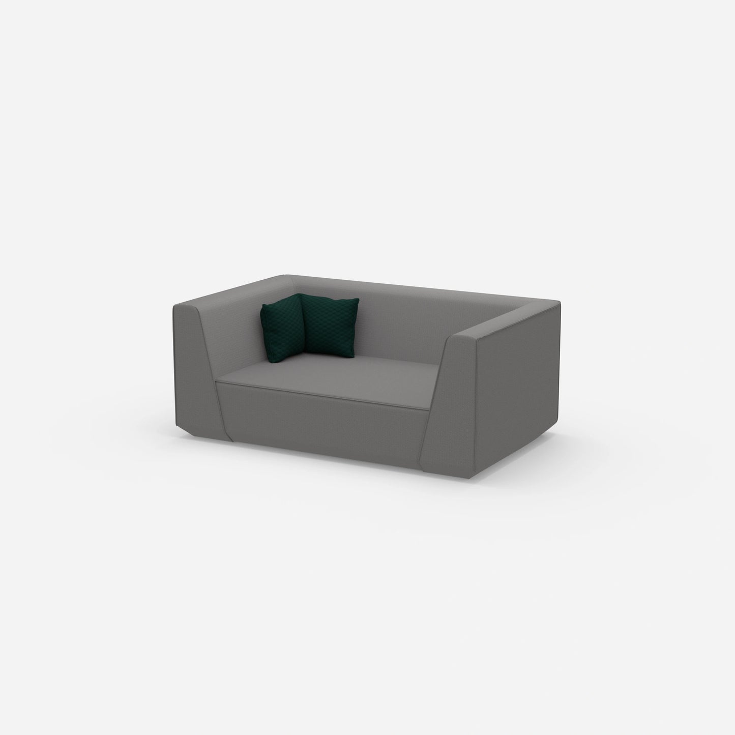 Sofa 2 Sitzer modern von der Seite