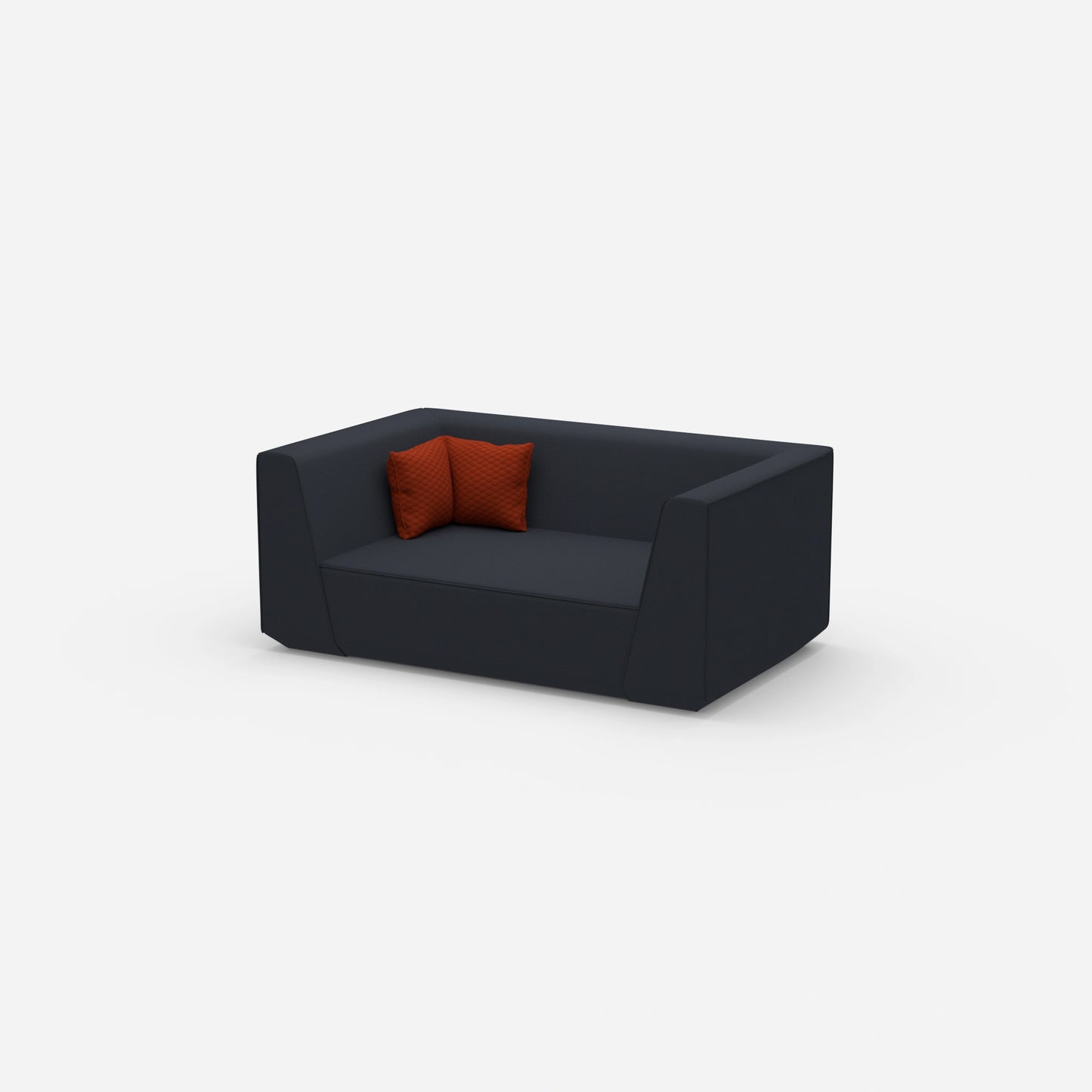 Sofa 2 Sitzer modern von der Seite