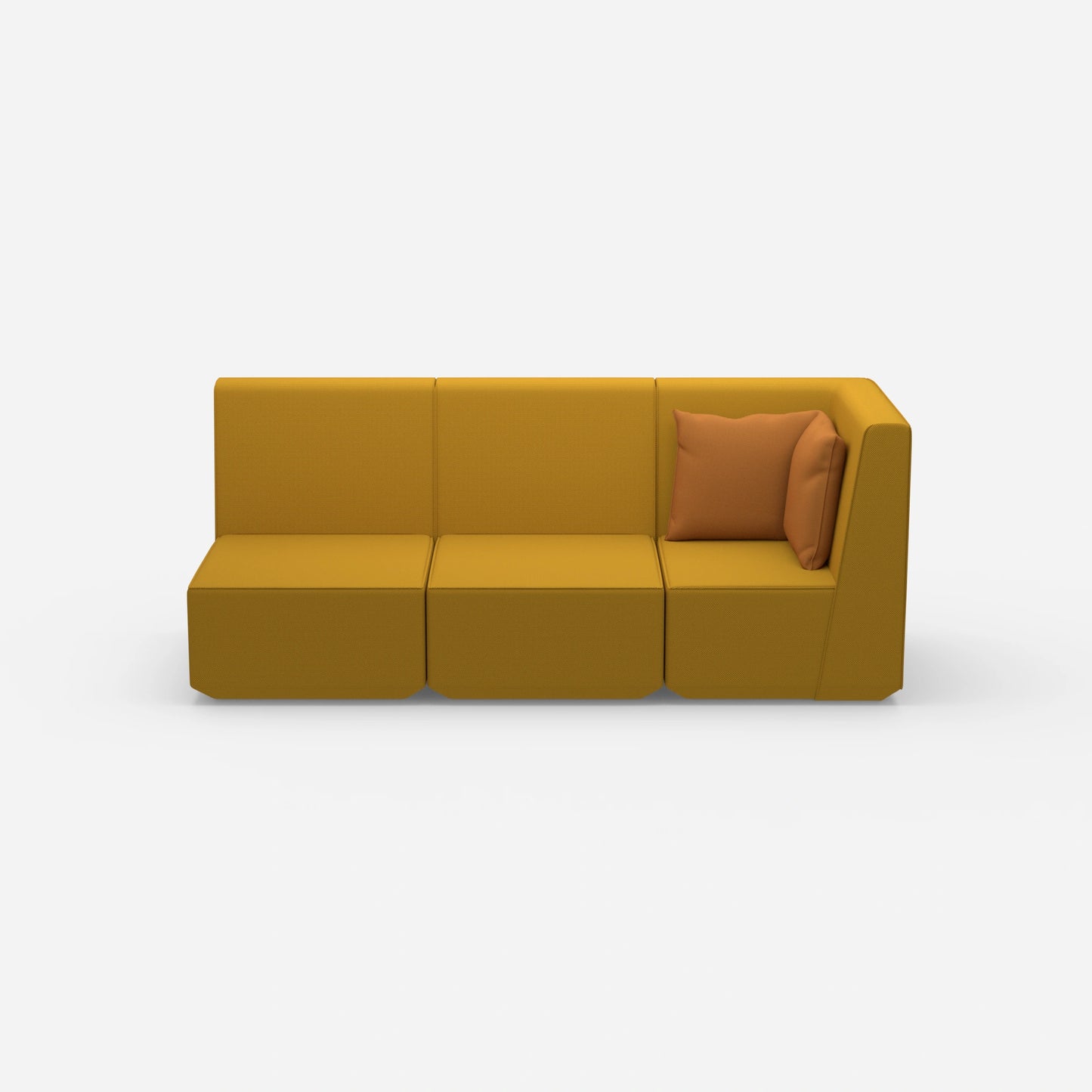 Sofa 3 Sitzer mit hoher Rückenlehne von vorne