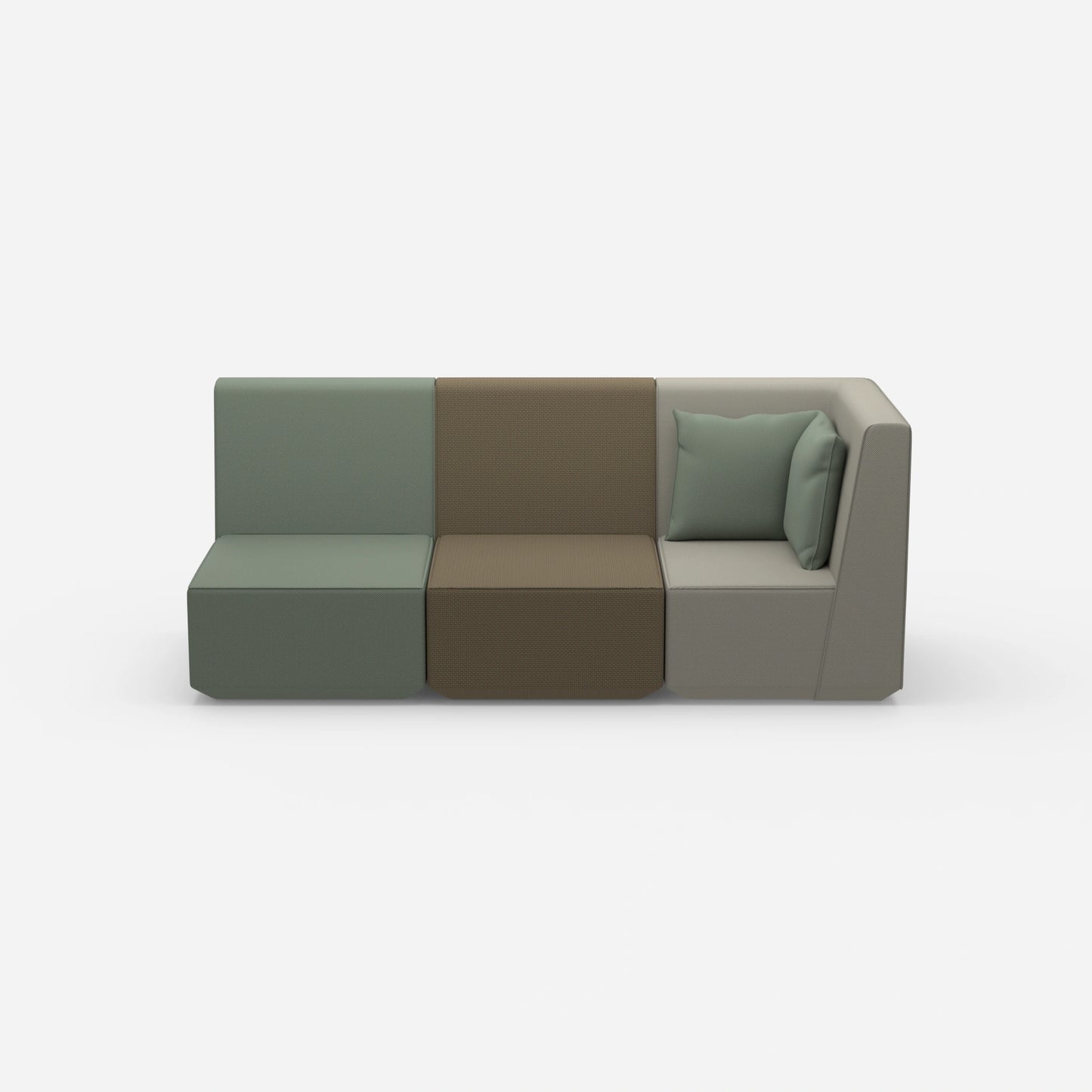 Sofa 3 Sitzer mit hoher Rückenlehne von vorne