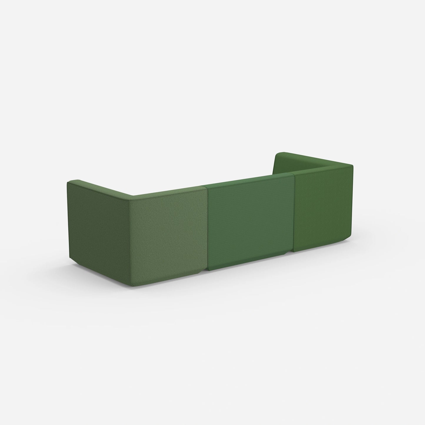 Sofa Dreisitzer grün von hinten