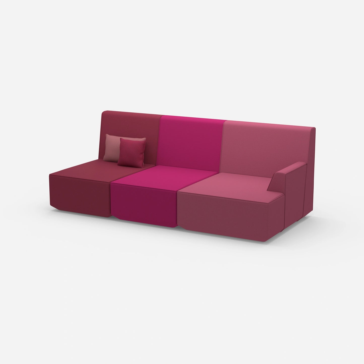 Sofa für 3 als Heimkino von der Seite