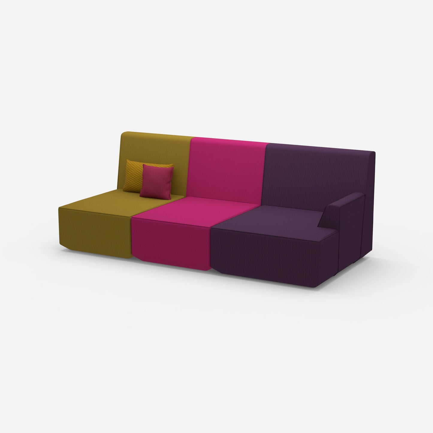 Sofa für 3 als Heimkino von der Seite