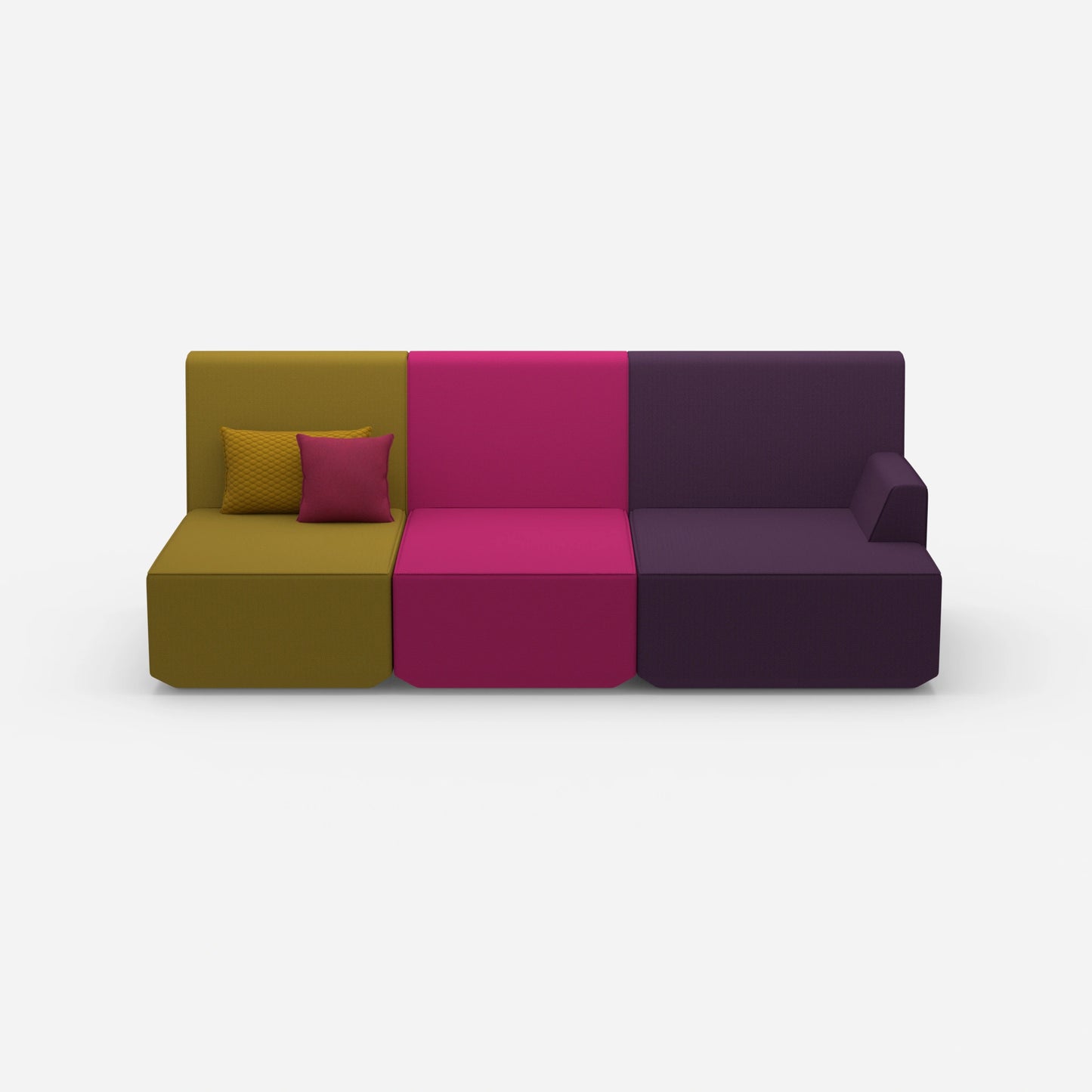 Sofa für 3 als Heimkino von vorne
