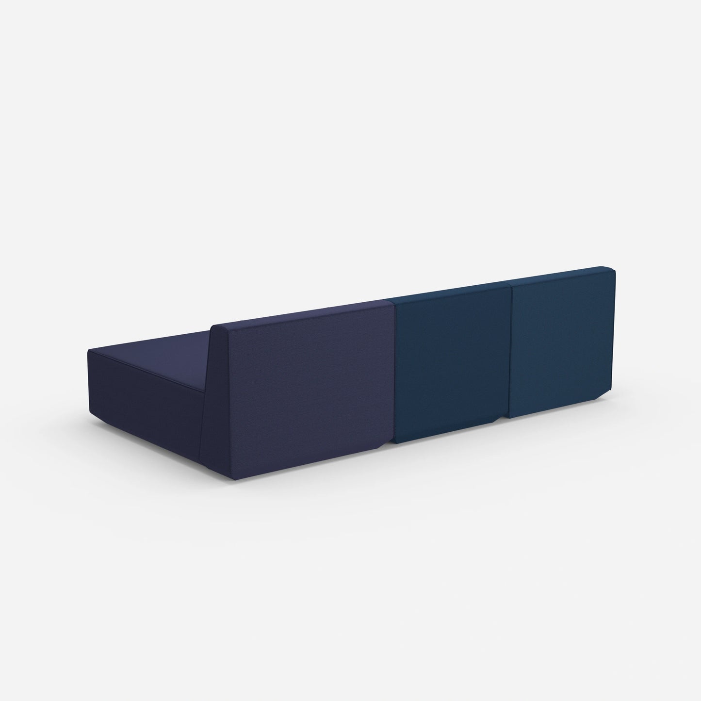 Sofa mit Recamiere für 3 Personen von hinten