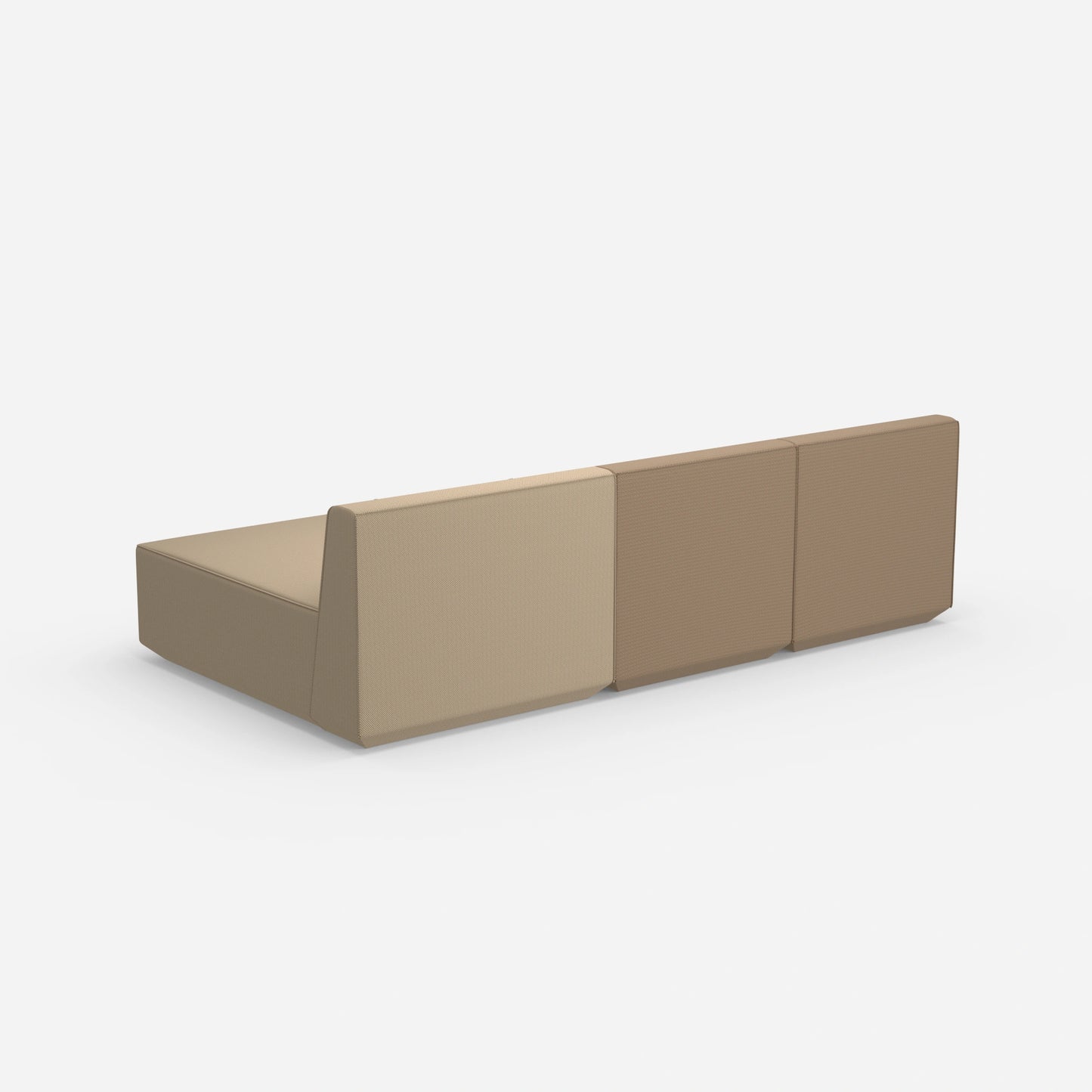 Sofa mit Recamiere für 3 Personen von hinten