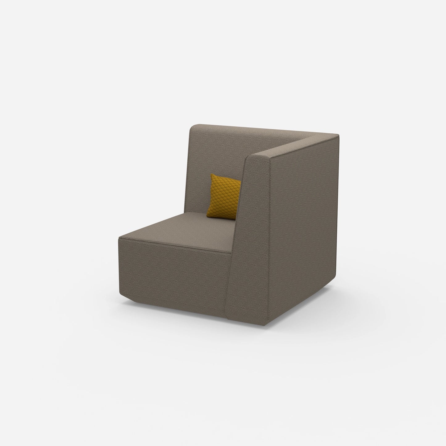 Wohnzimmer Sessel grau von der Seite