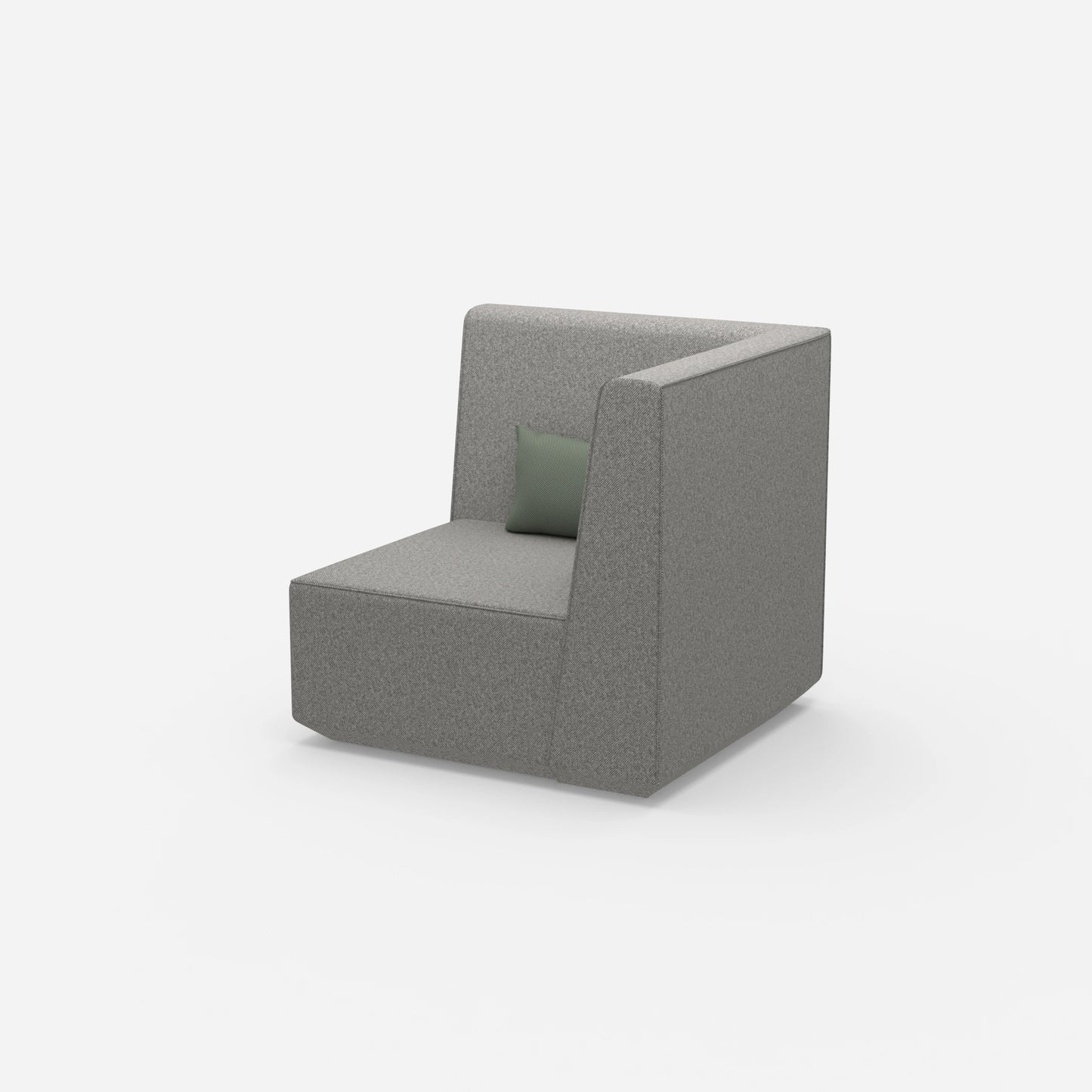 Wohnzimmer Sessel grau von der Seite