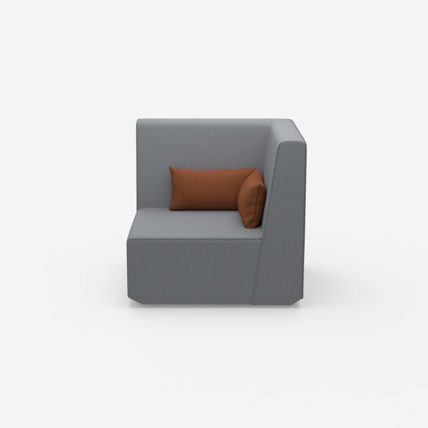 Wohnzimmer Sessel grau von vorne