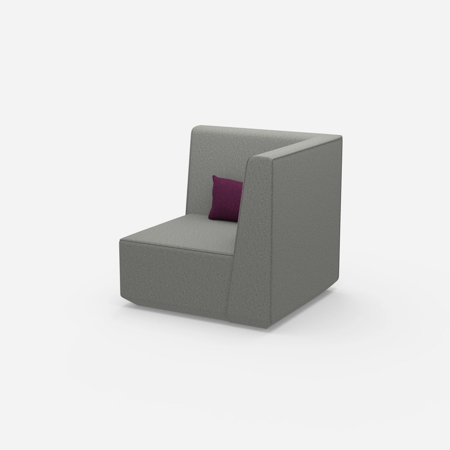 Wohnzimmer Sessel grau von der Seite