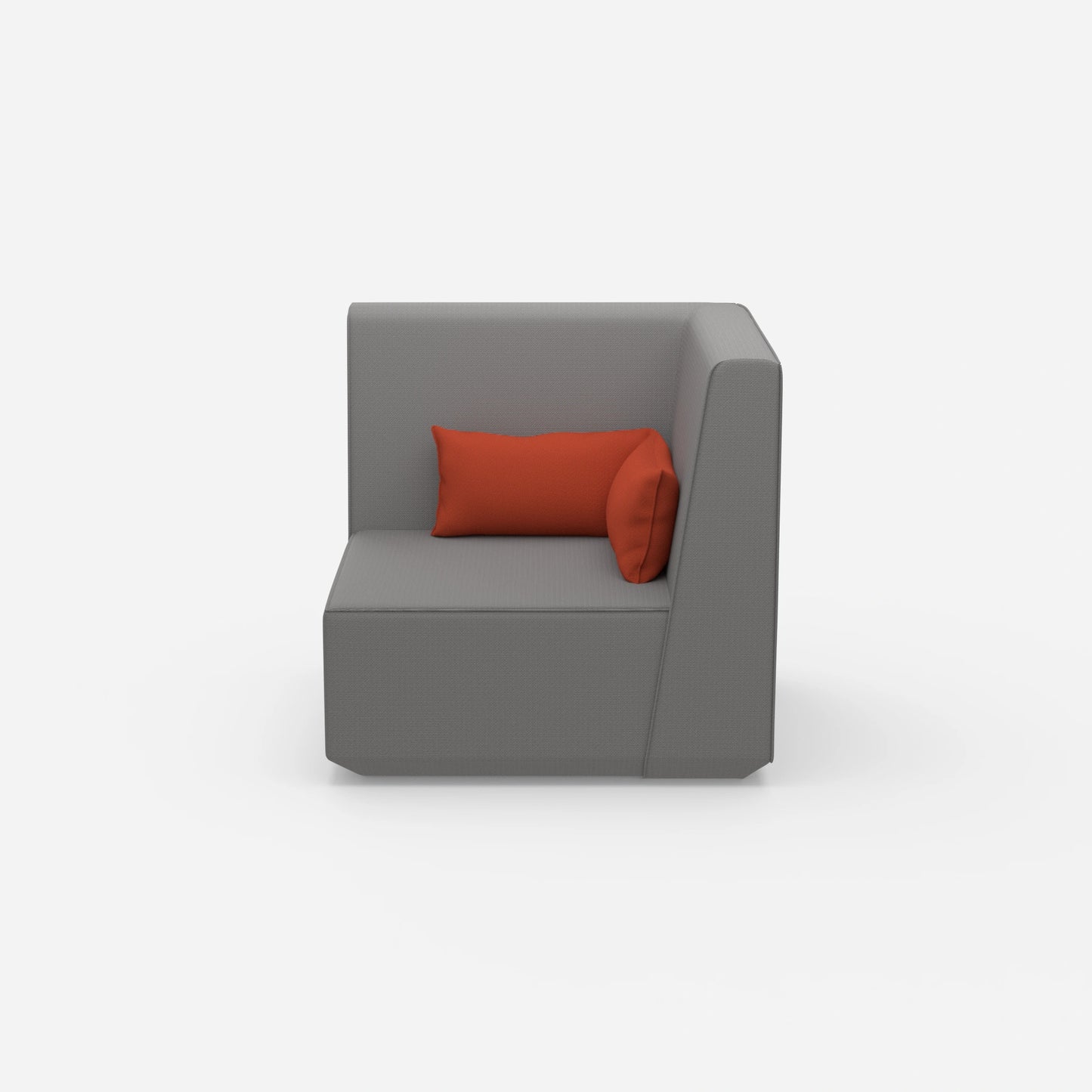 Wohnzimmer Sessel grau von vorne