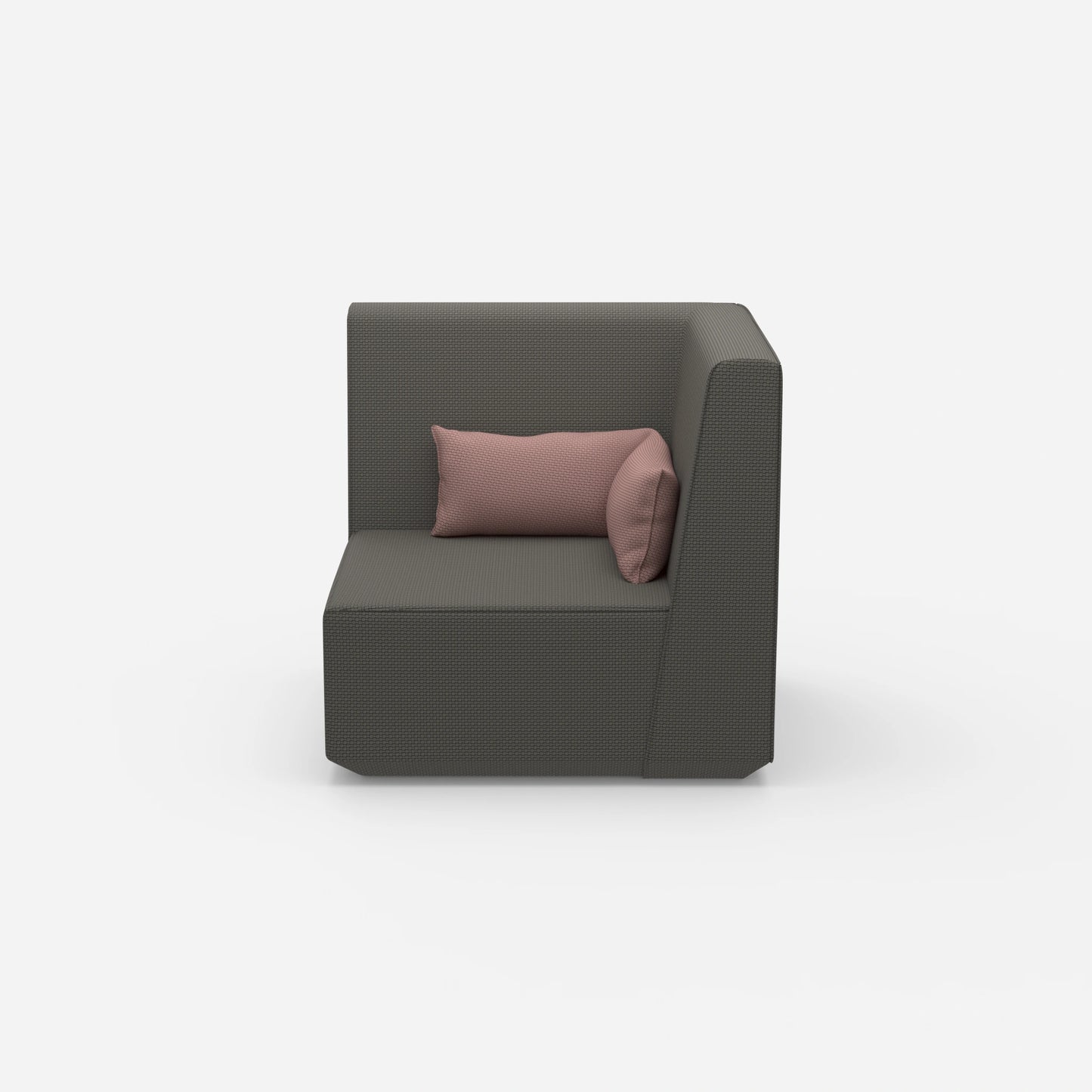 Wohnzimmer Sessel grau von vorne