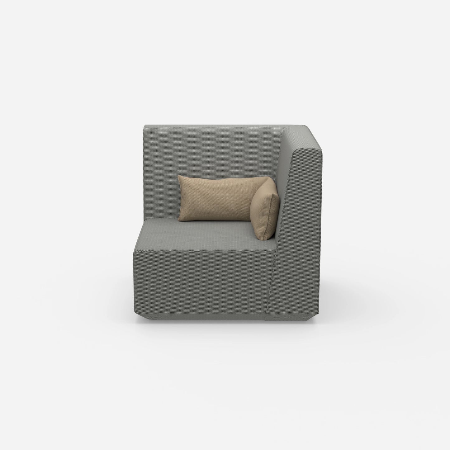 Wohnzimmer Sessel grau von vorne