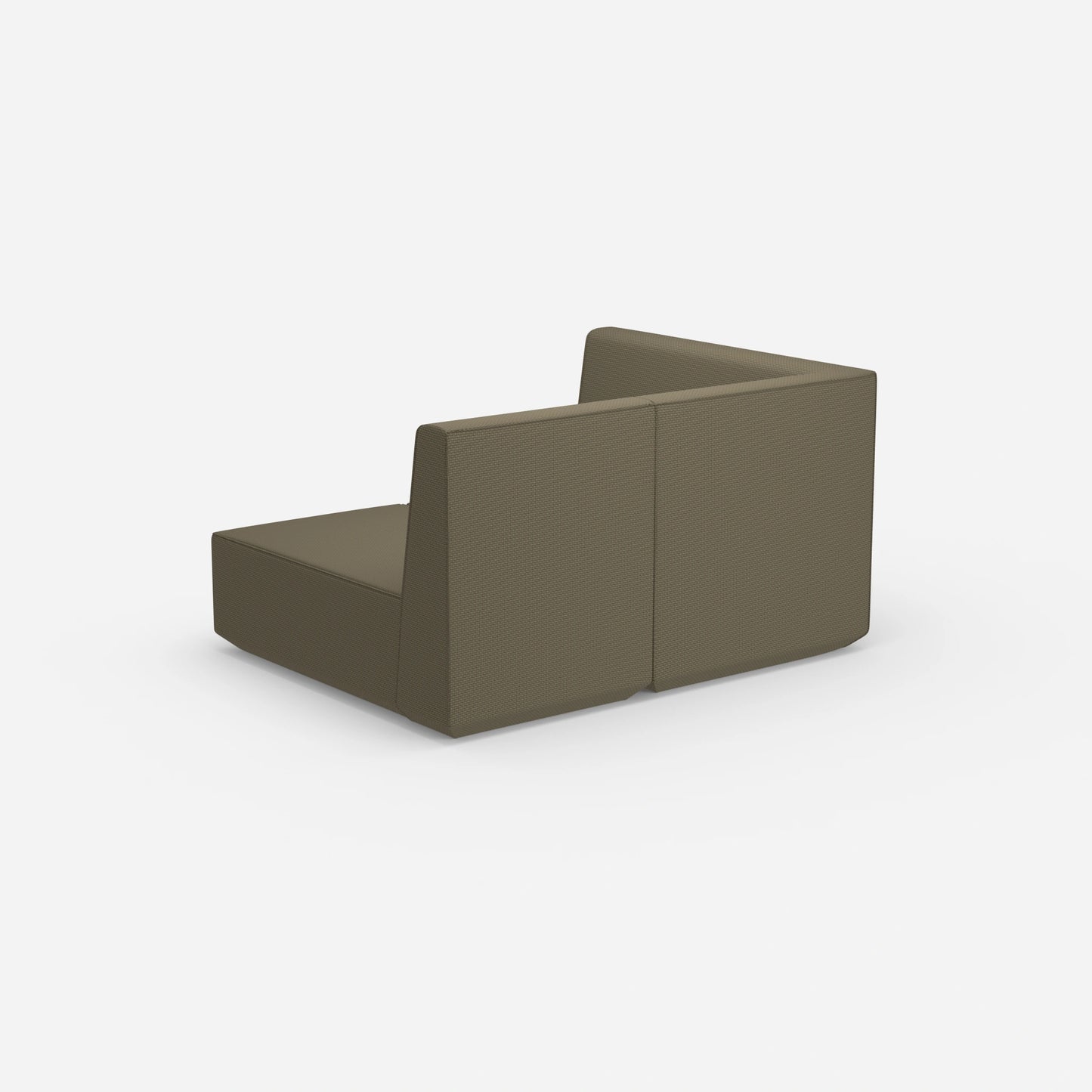 Zweisitzer Modulsofa mit Eckmodul von hinten
